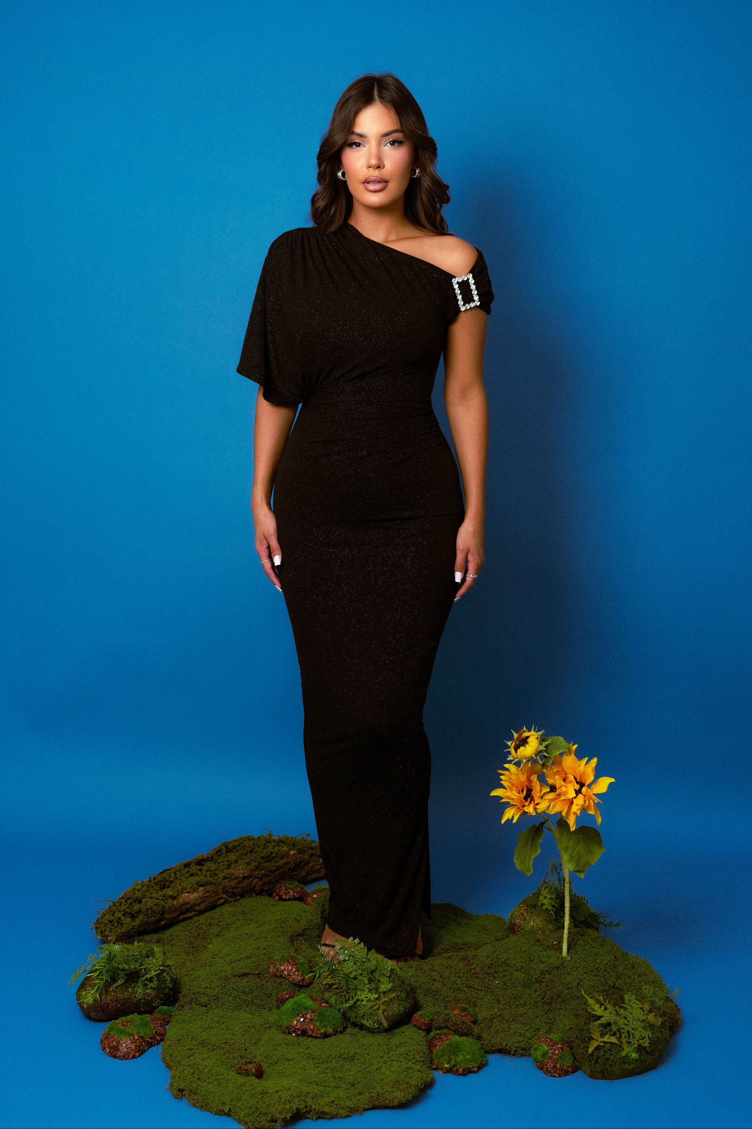 Omalia Black Dress