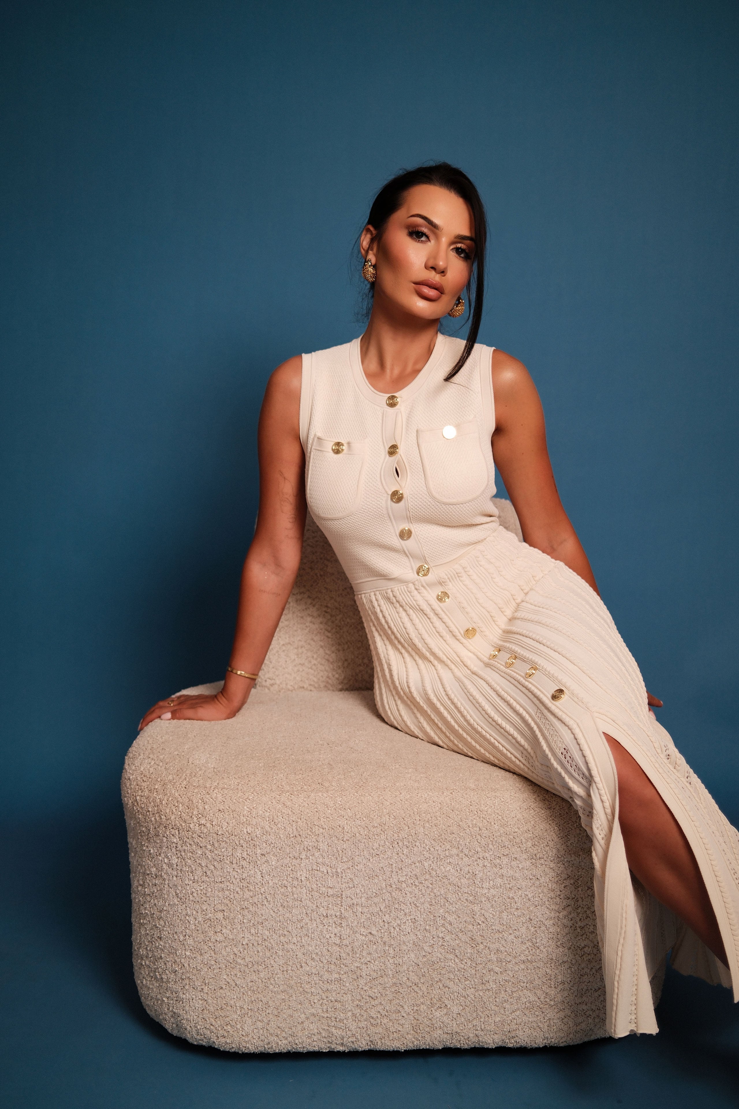 Belia Cream Dress