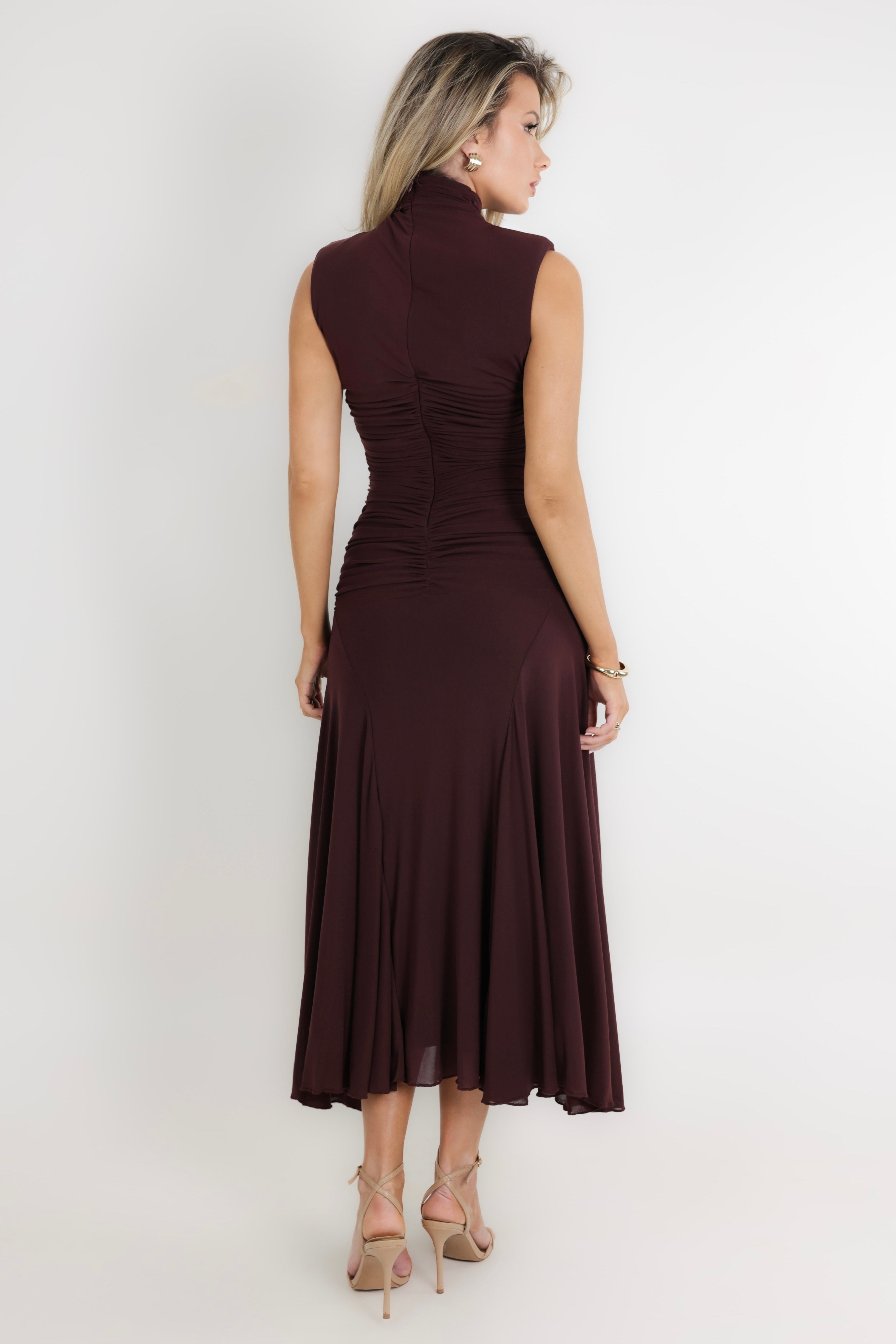 Alondra Brown Dress