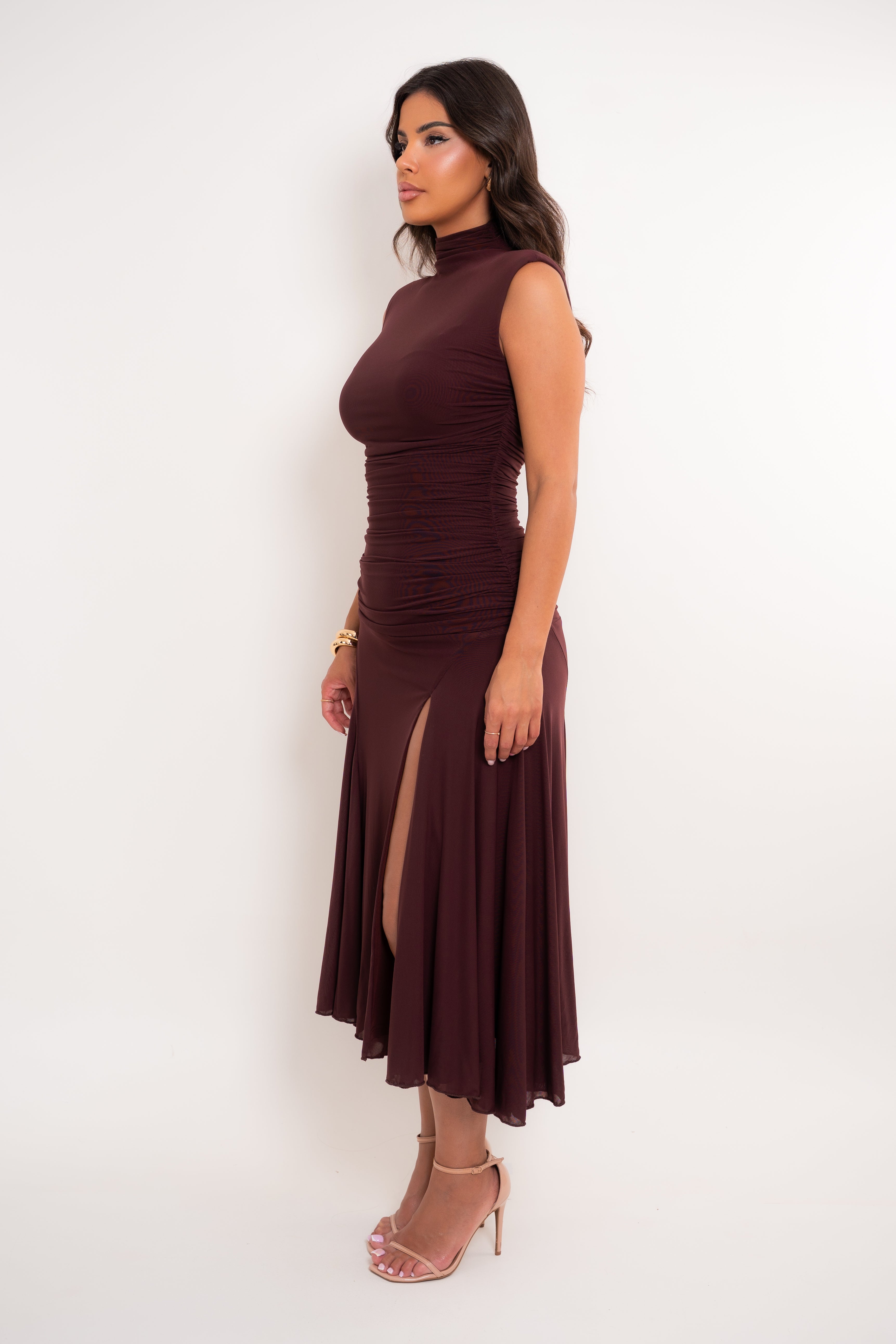 Alondra Brown Dress