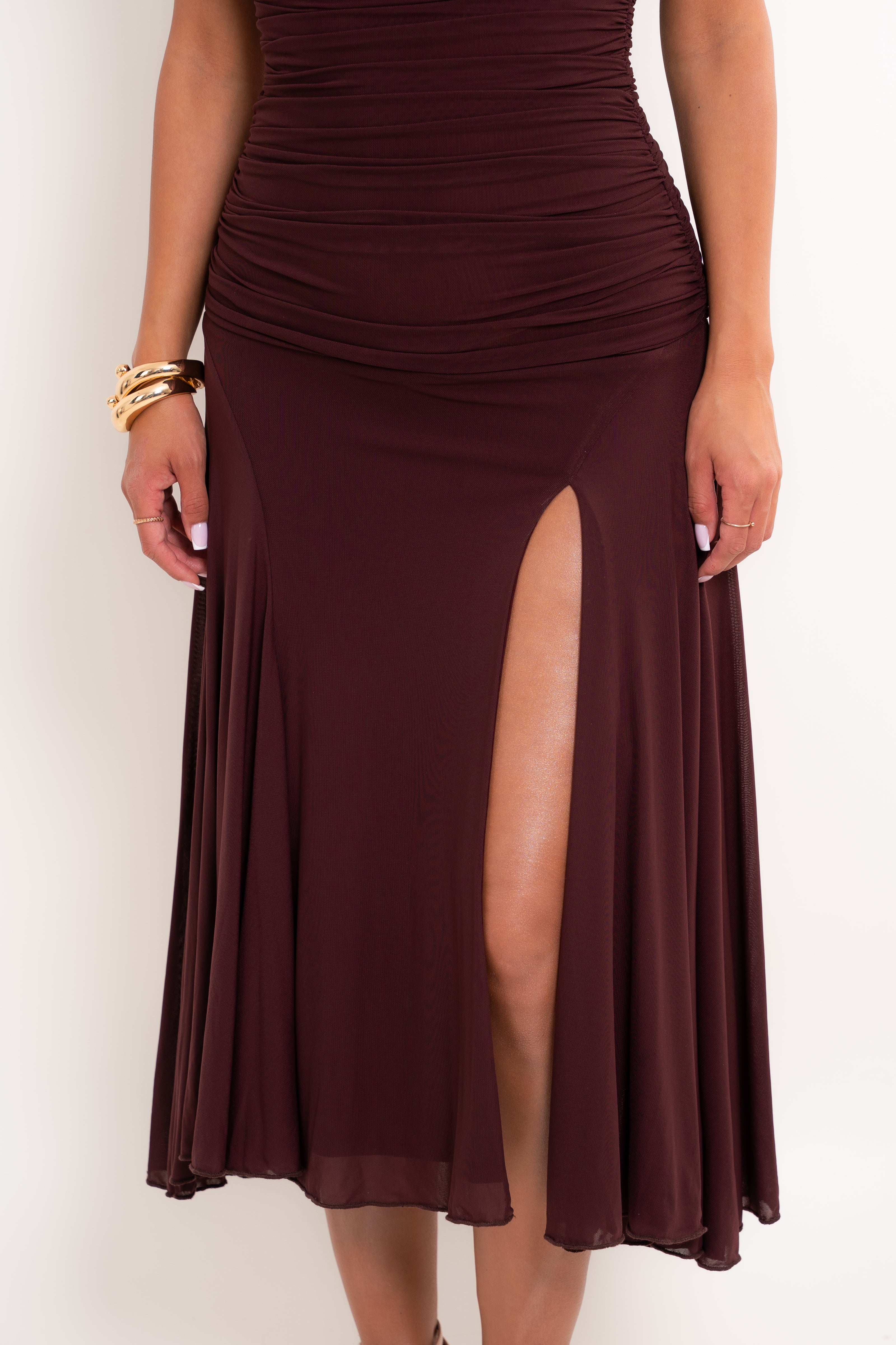 Alondra Brown Dress