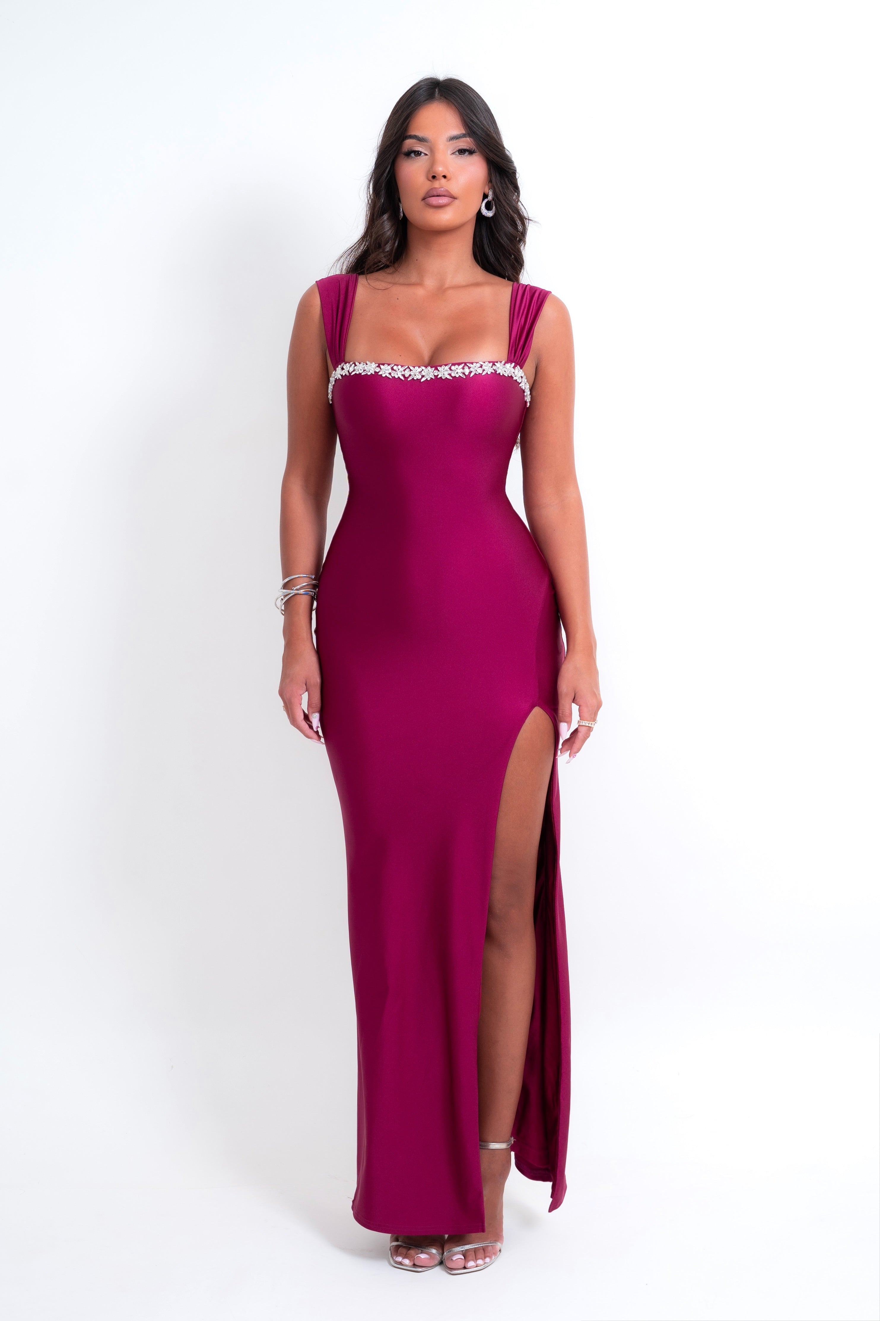 Monila Wine Red Dress