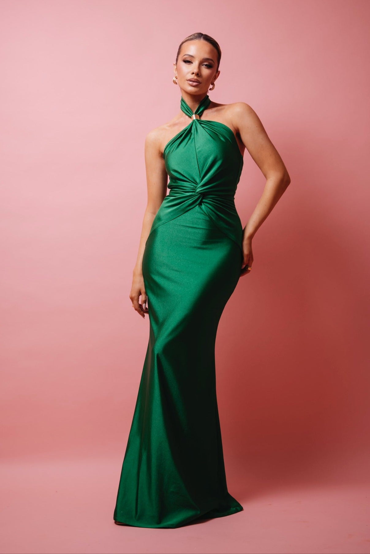 Brianna Dark Green Dress