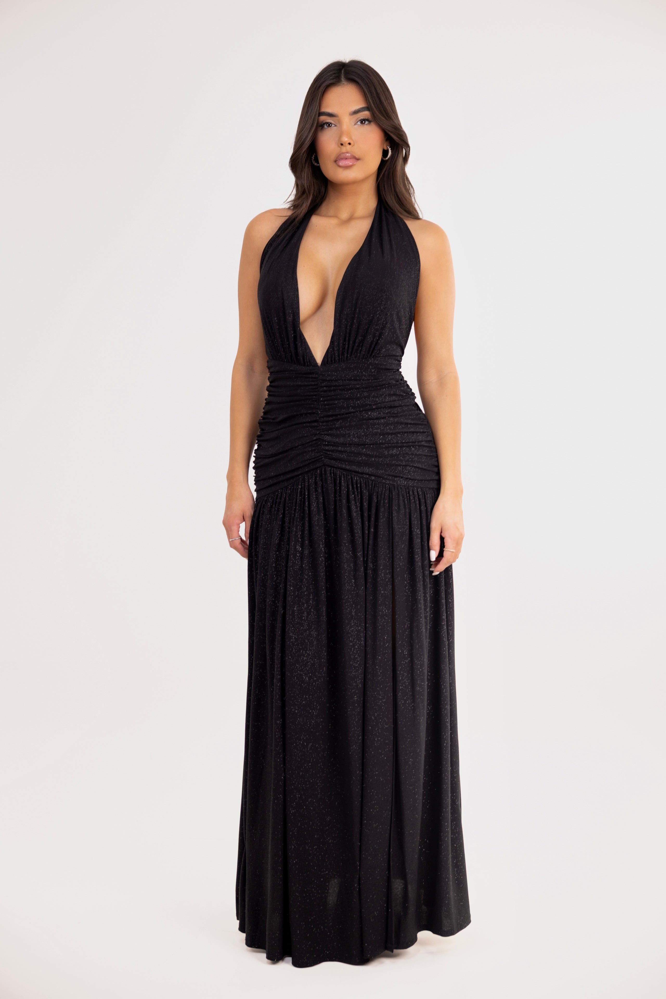 Dylana Black Glitter Dress