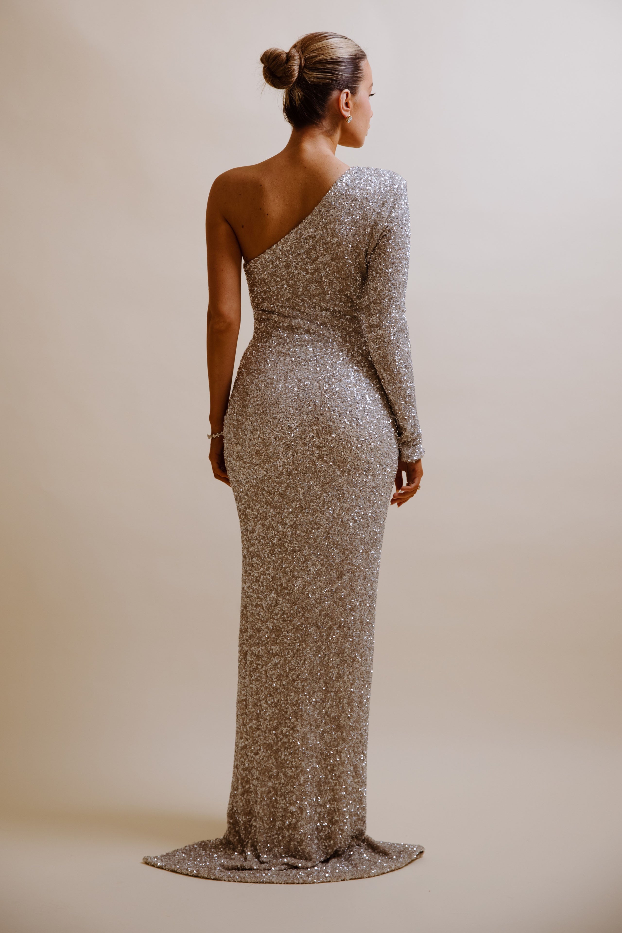 Elida Silver Sequin Dress