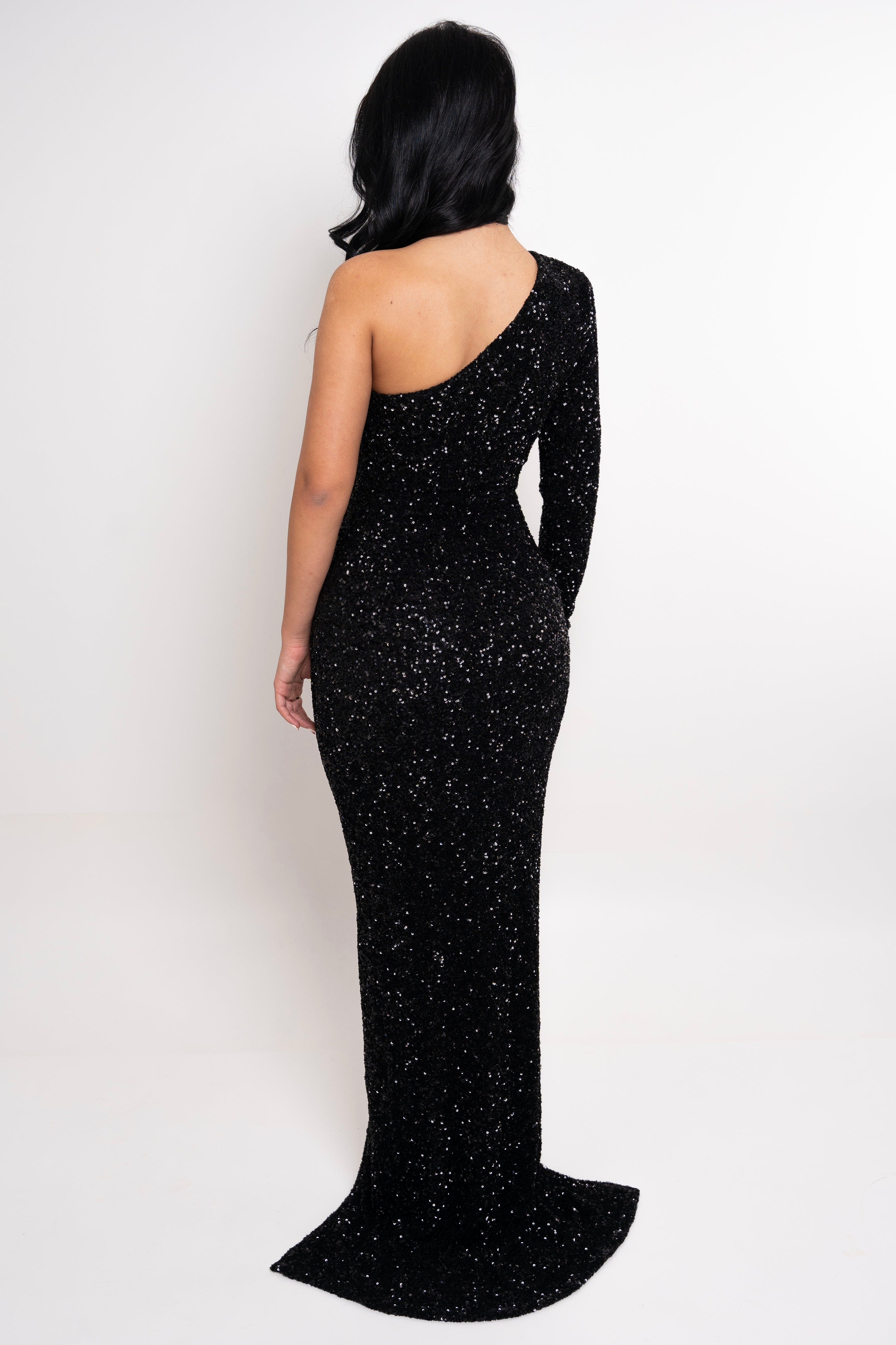 Elida Black Sequin Dress
