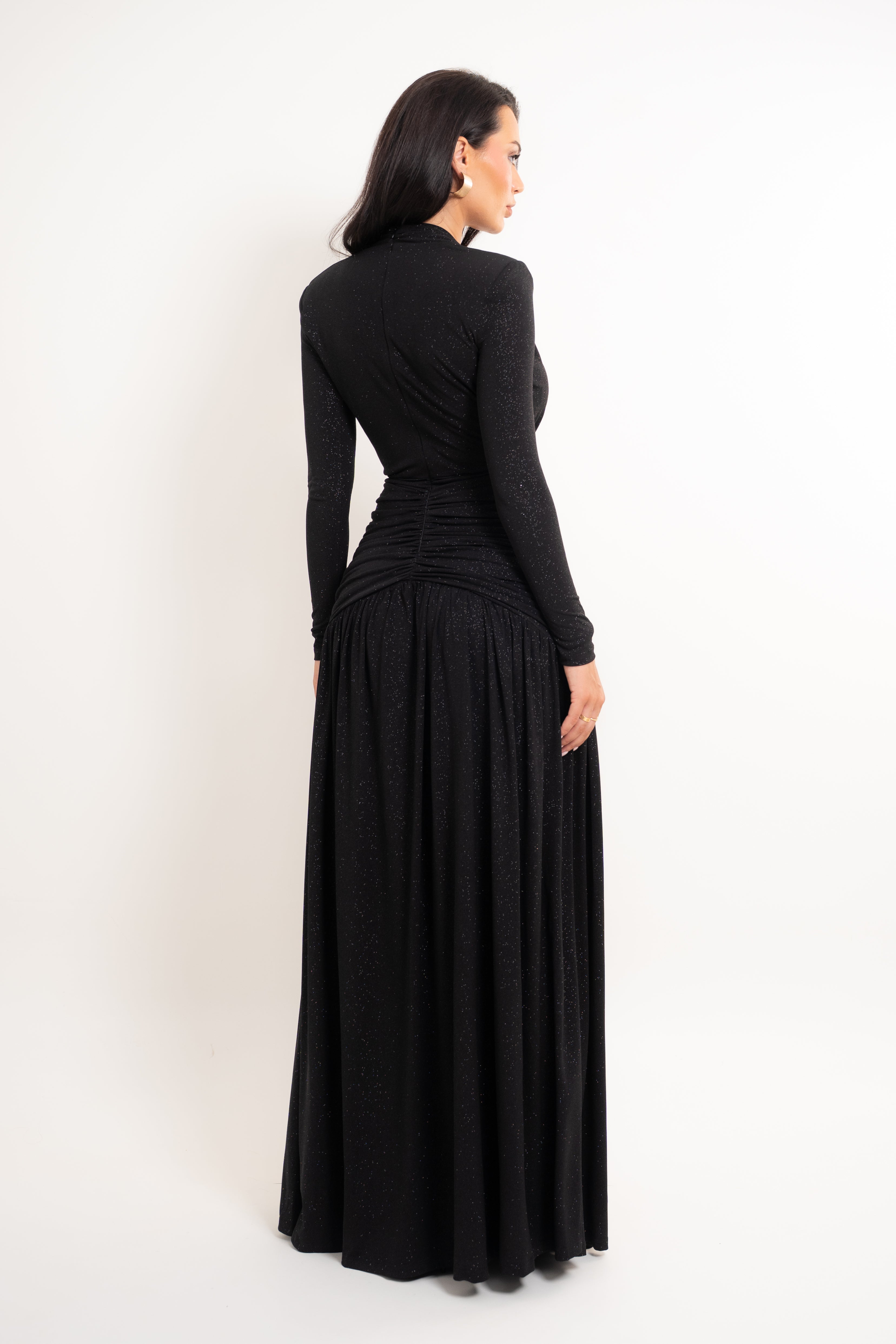 Lola Black Glitter Dress