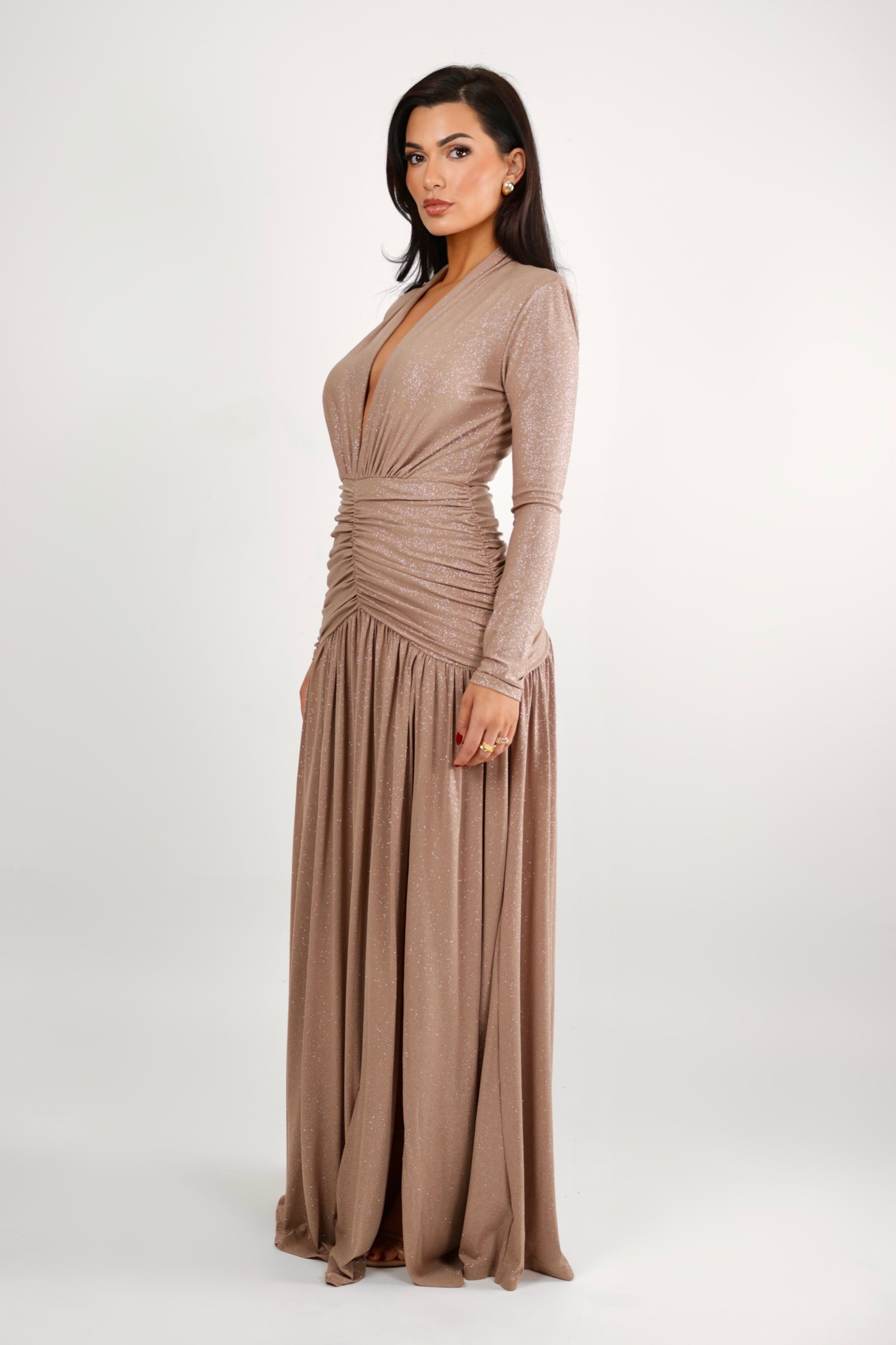 Lola Mocha Glitter Dress