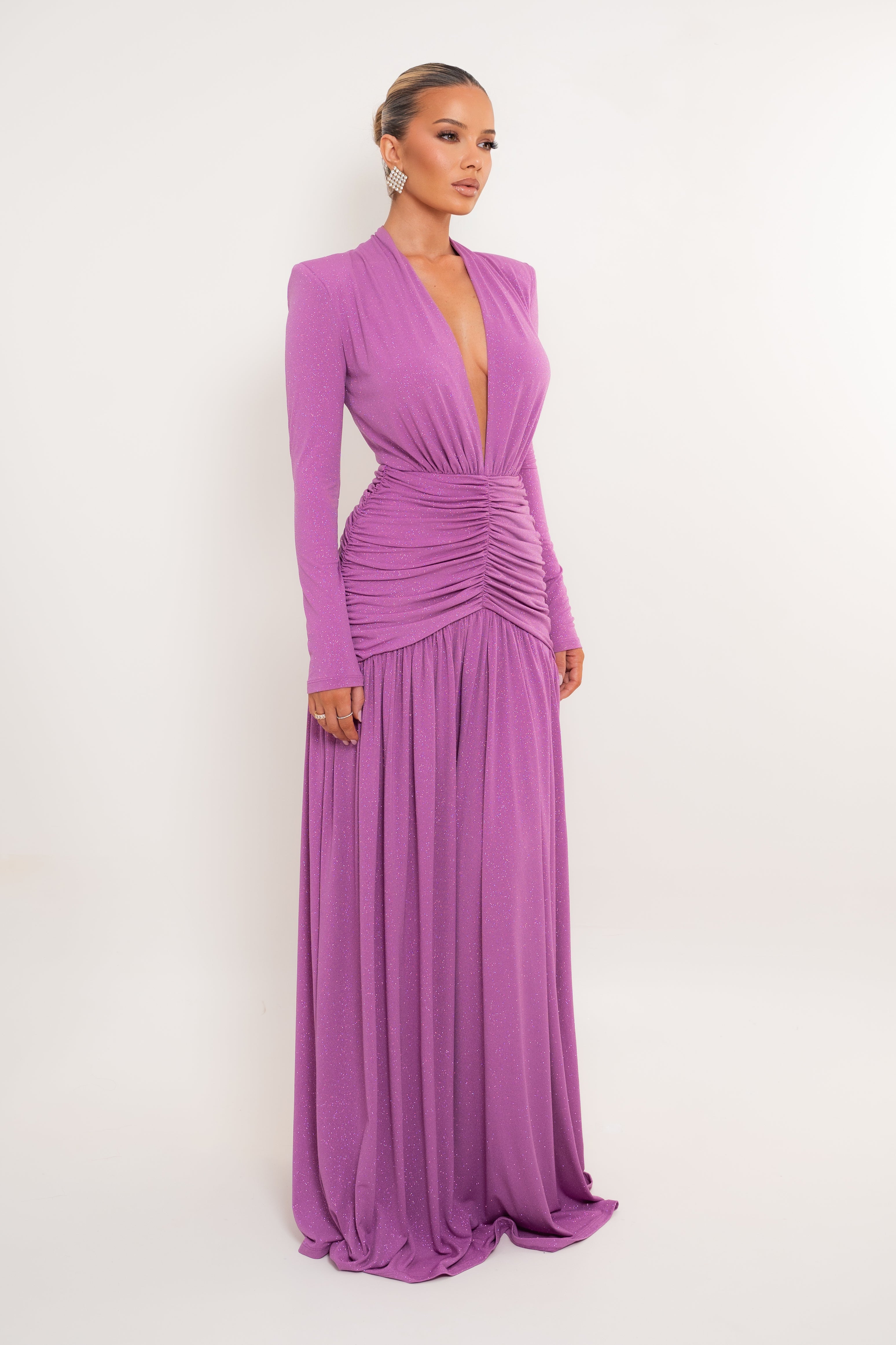 Lola Vivid Grape Glitter Dress