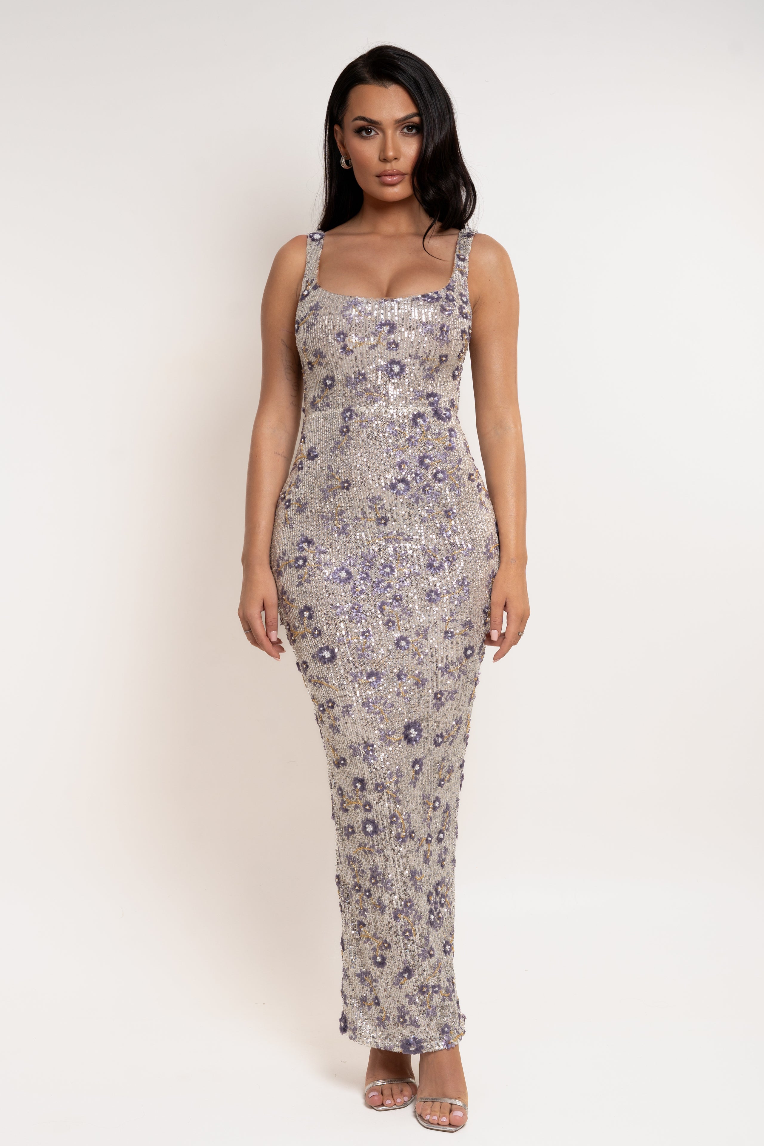 Loriana Silver Dress