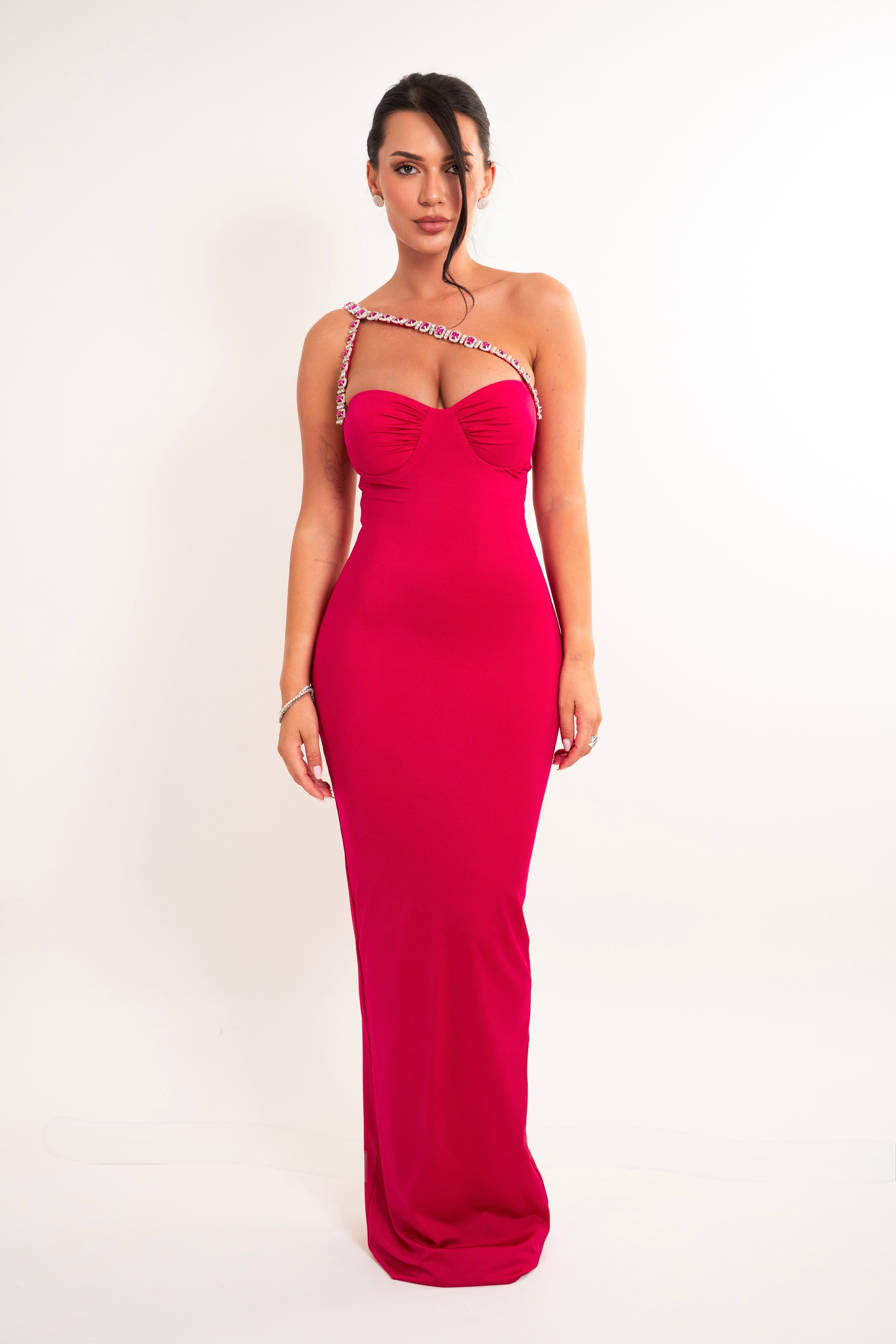 Moneta Cranberry Dress