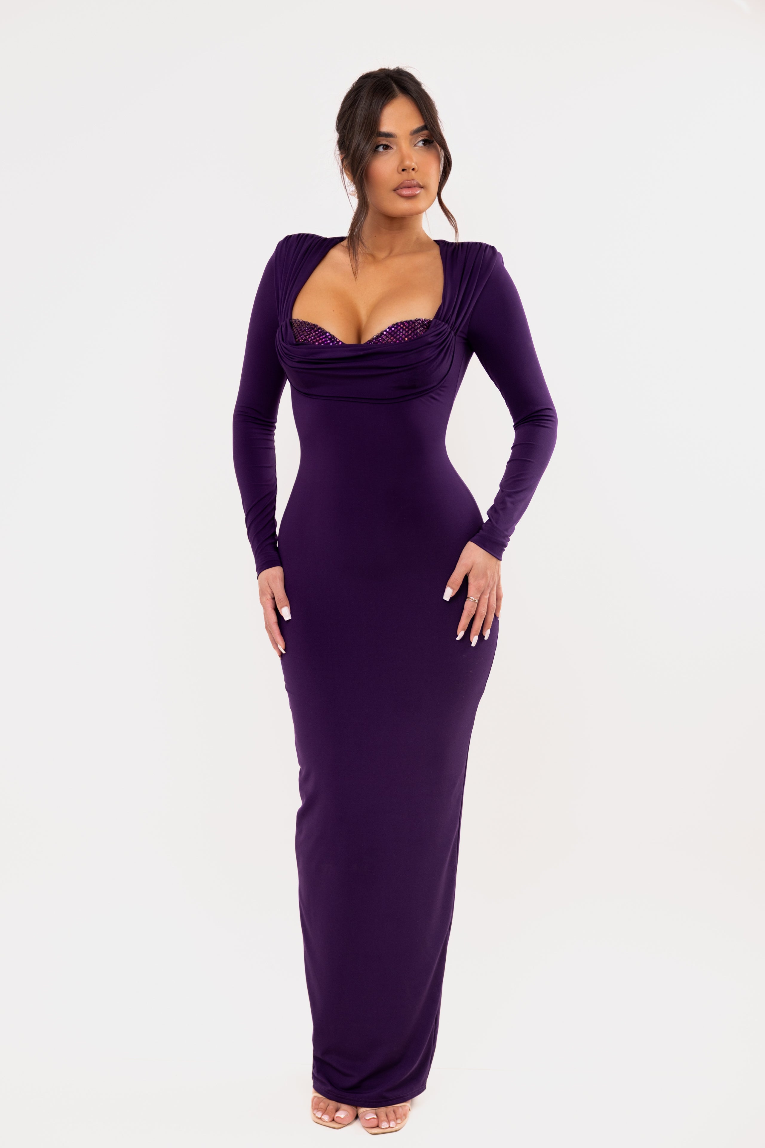 Morea Dark Purple Dress