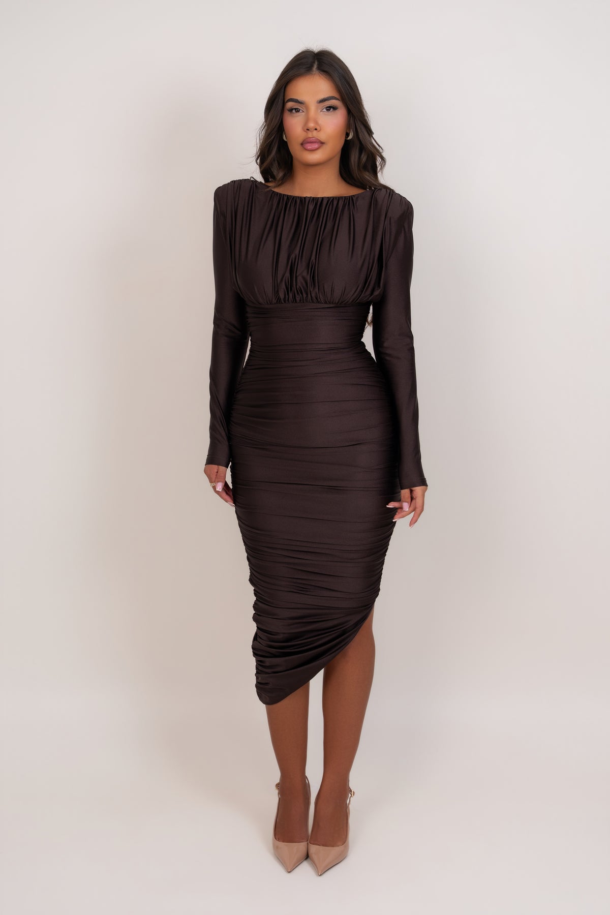 Sonila Dark Brown Dress
