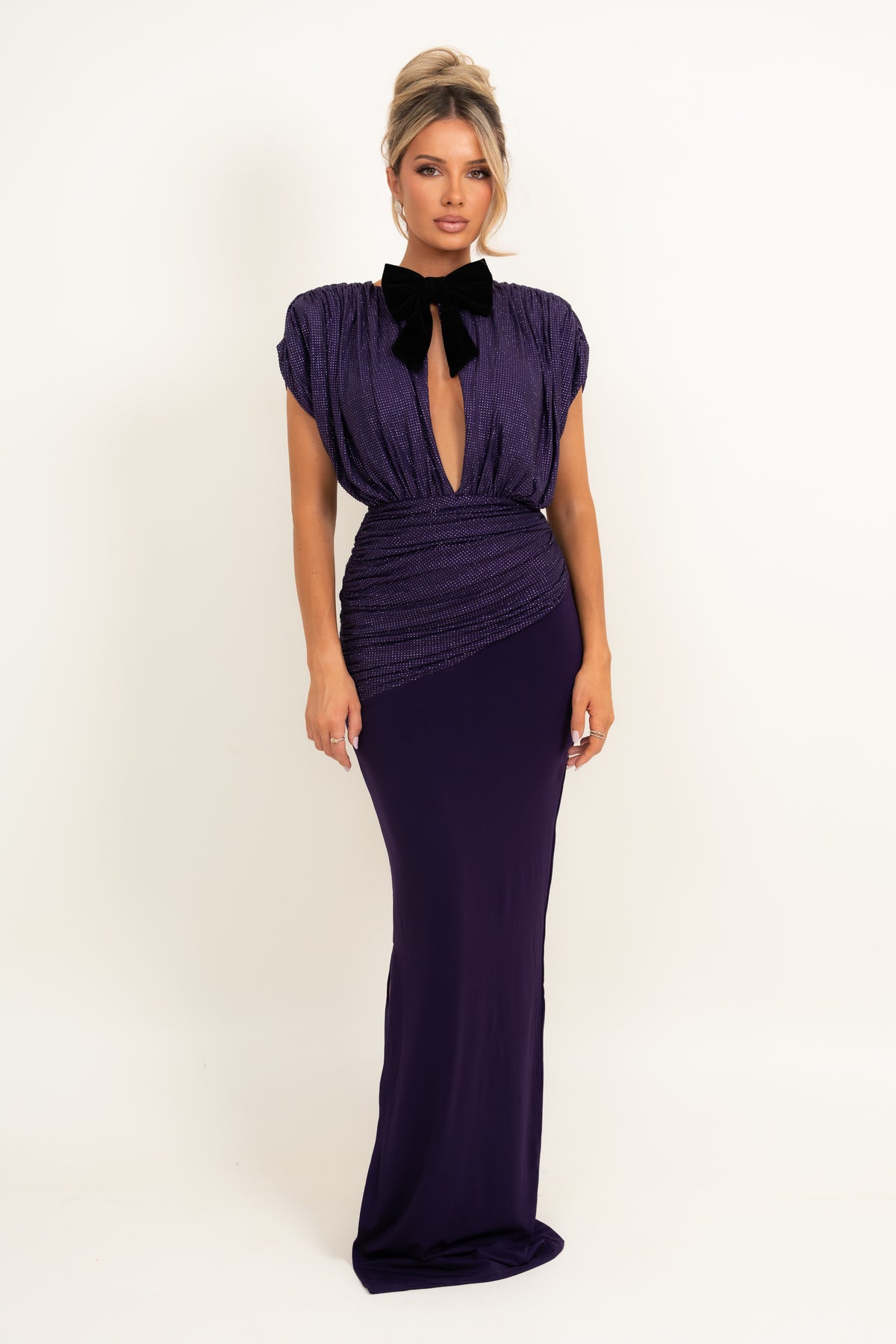 Viana Plum Dress