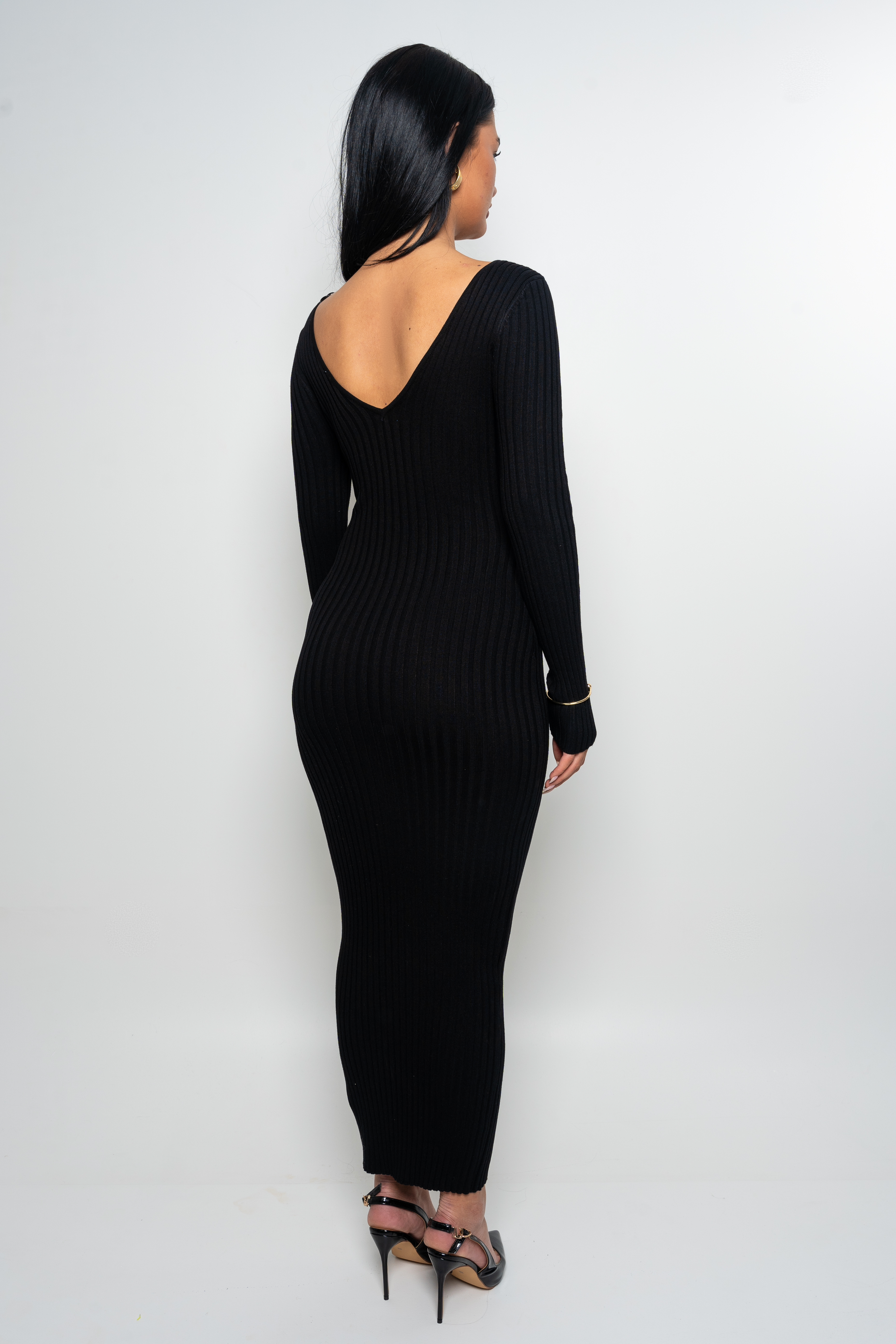 Long sleeve black dress