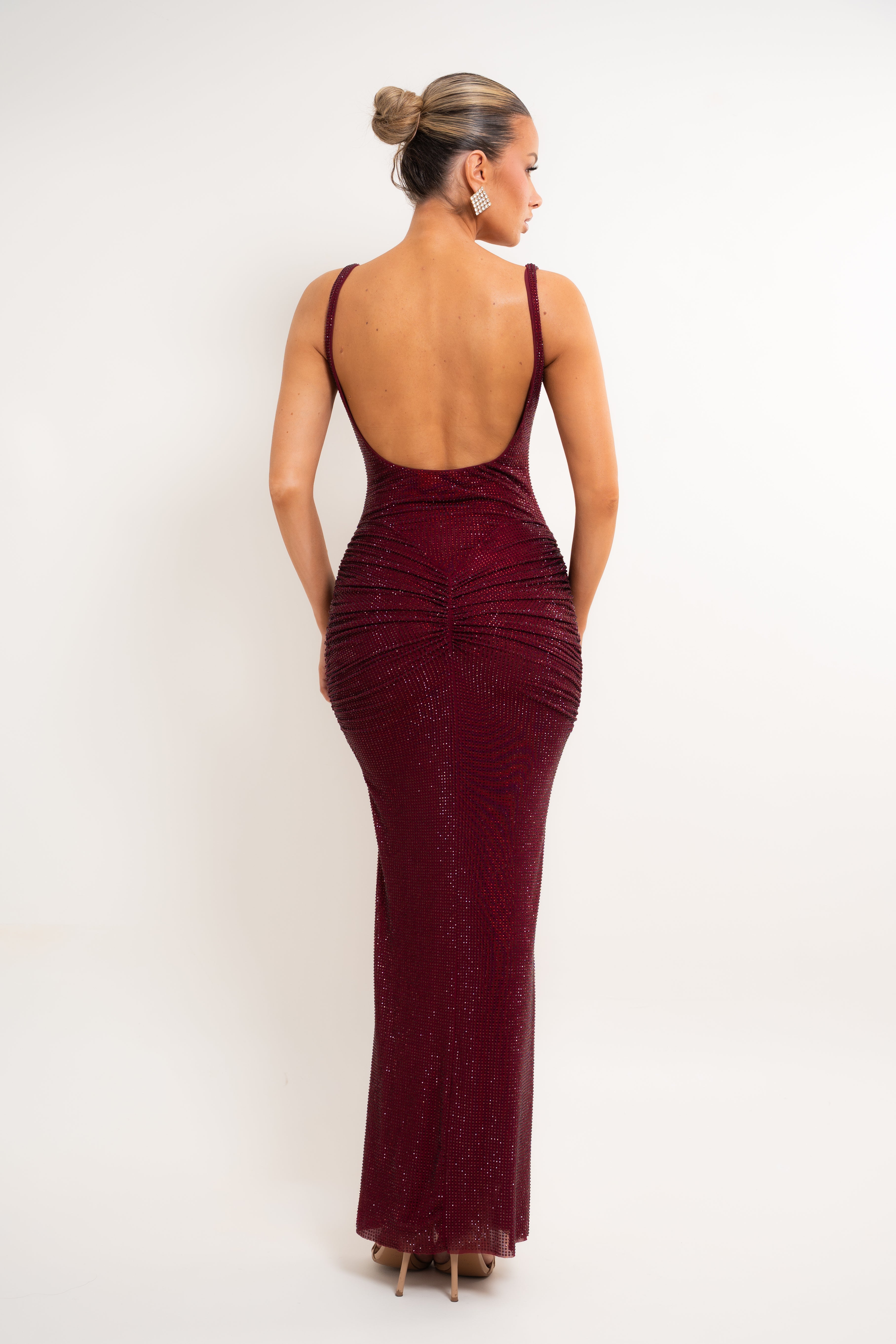 Ysabela Burgundy Dress