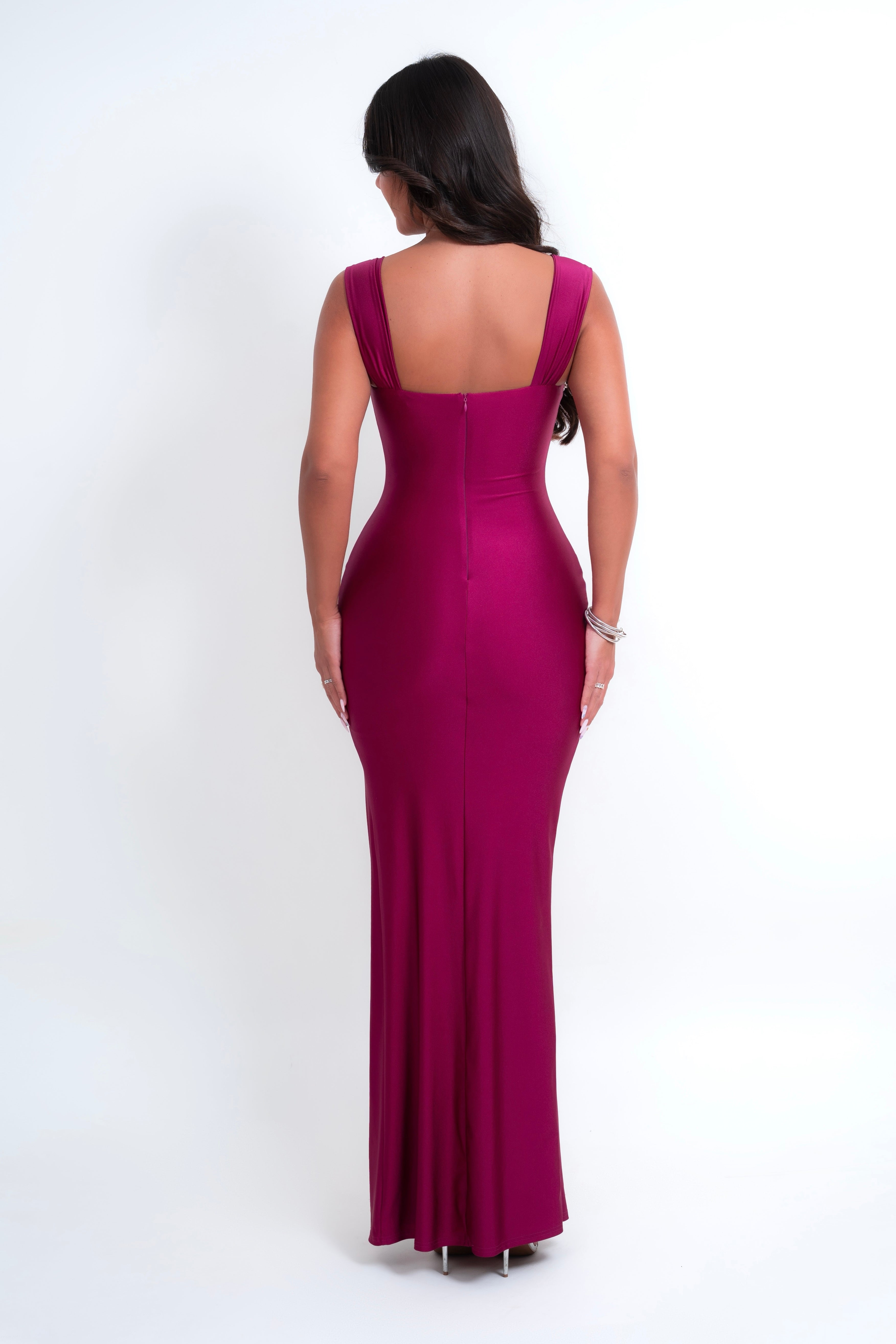 Monila Wine Red Dress
