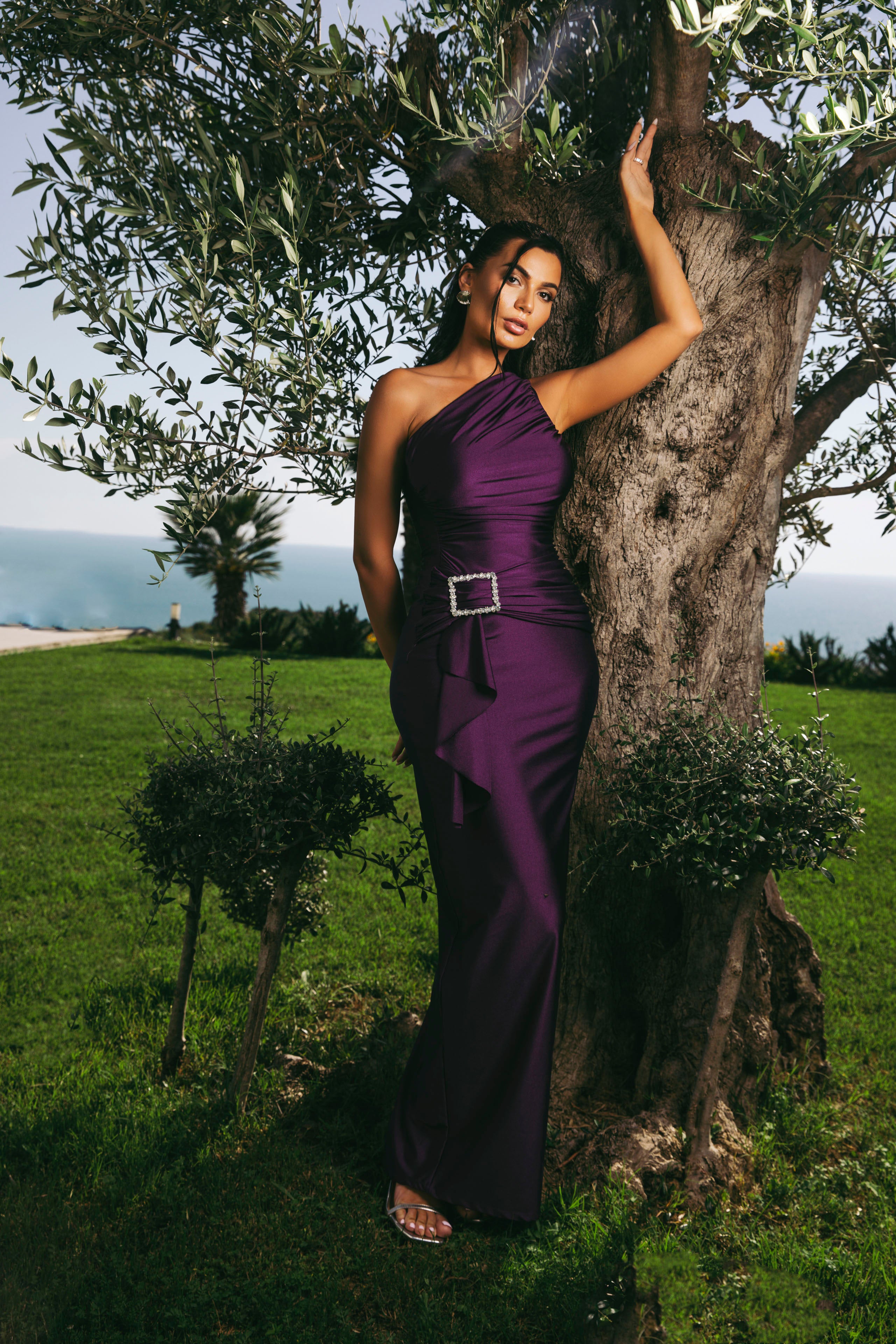 Yolie Dark Purple Dress