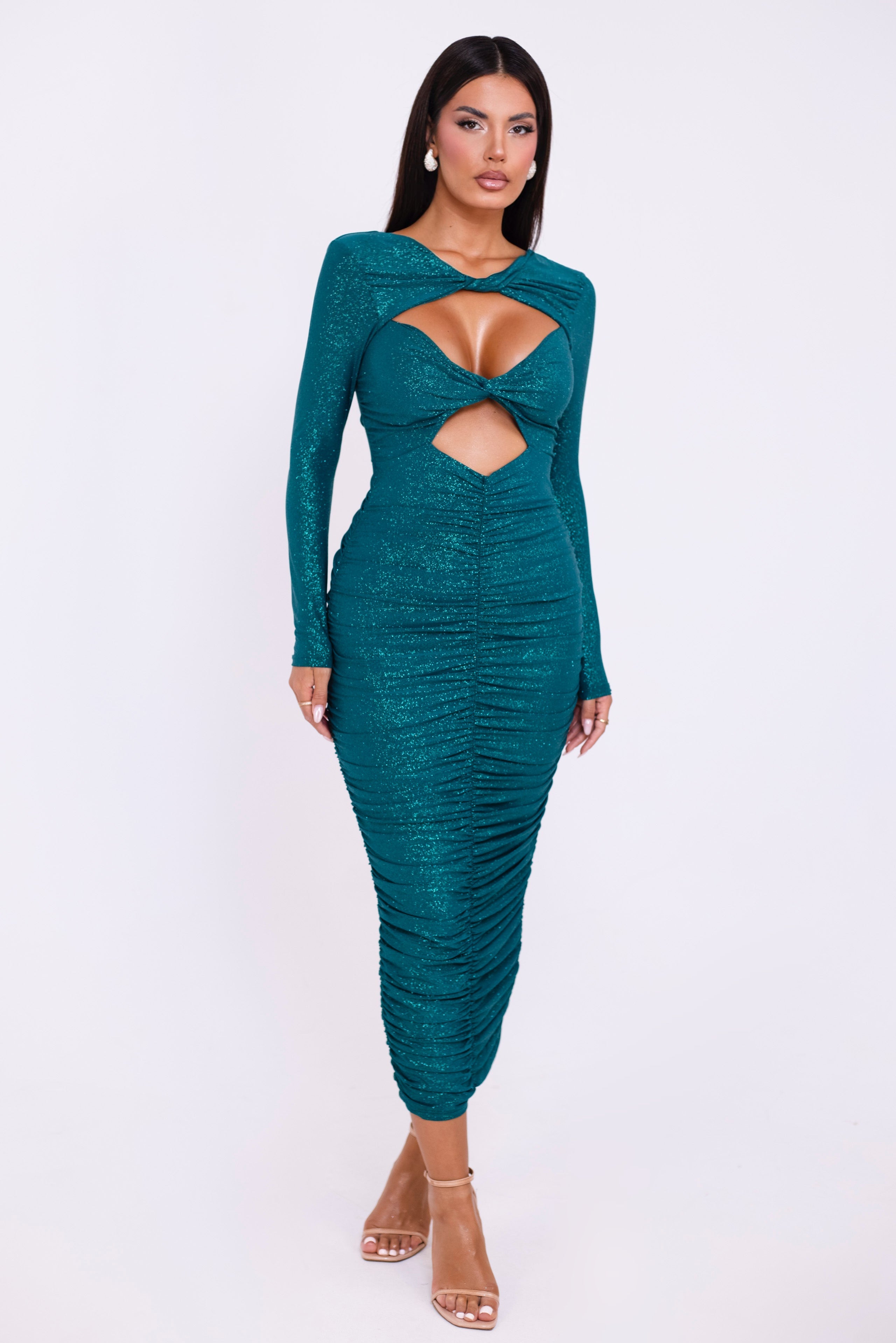 Nemina Hunter Green Glitter Dress