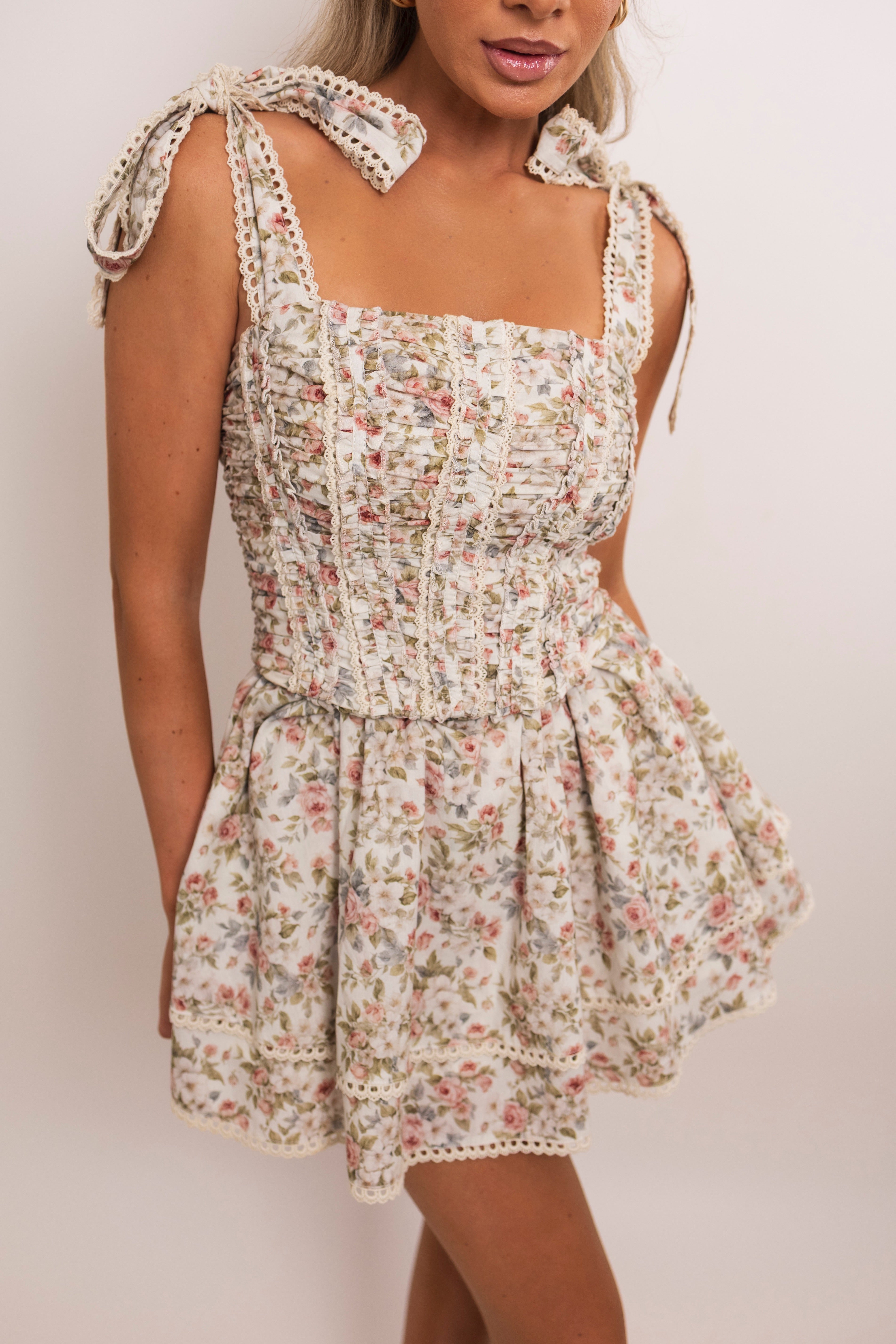 Jolena Cream Dress