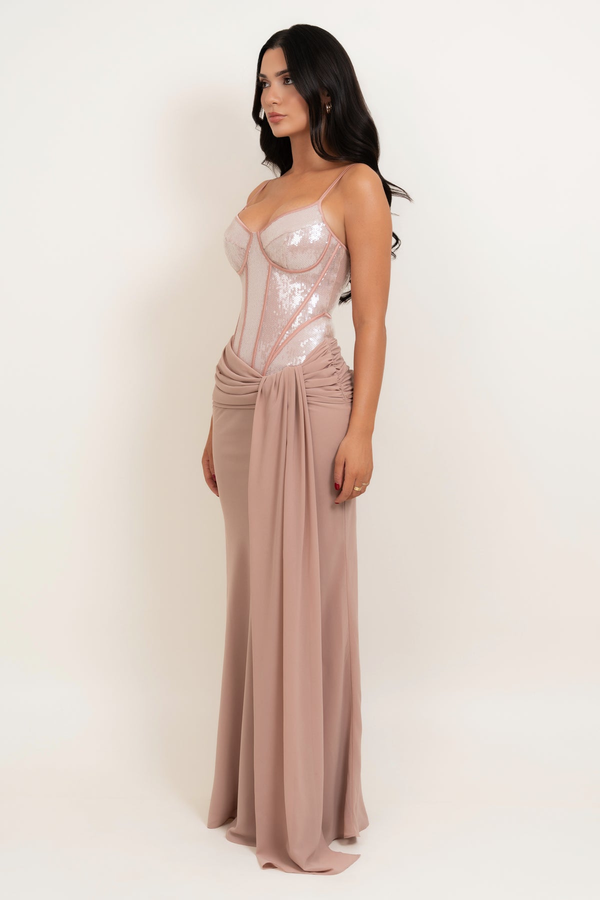 Loreta Warm Taupe Dress