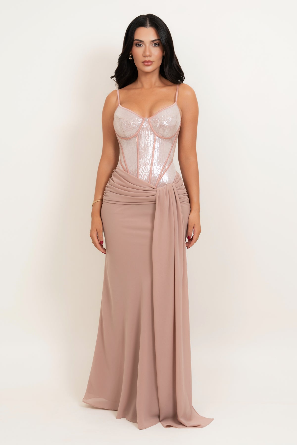 Loreta Warm Taupe Dress