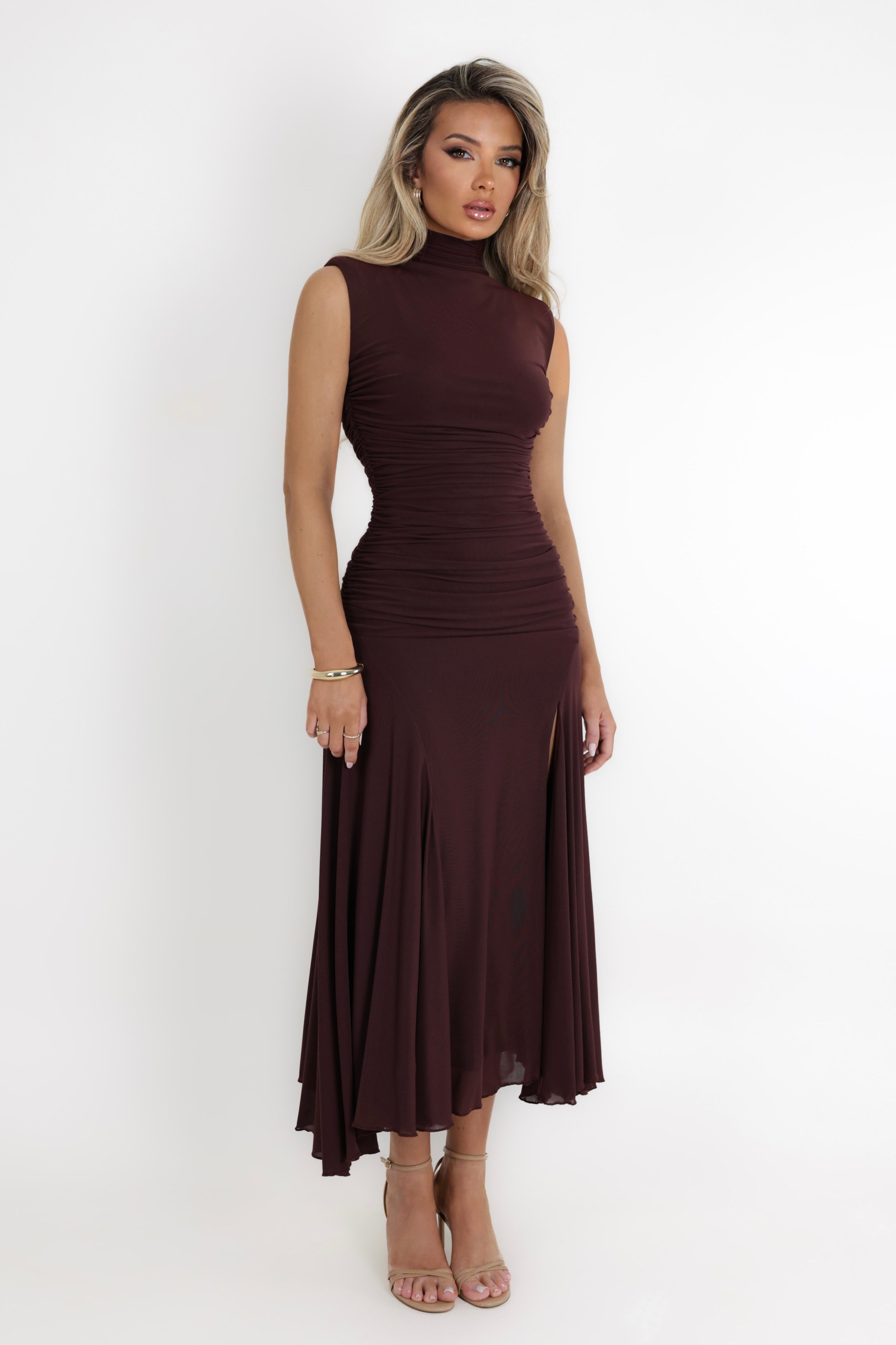 Alondra Brown Dress