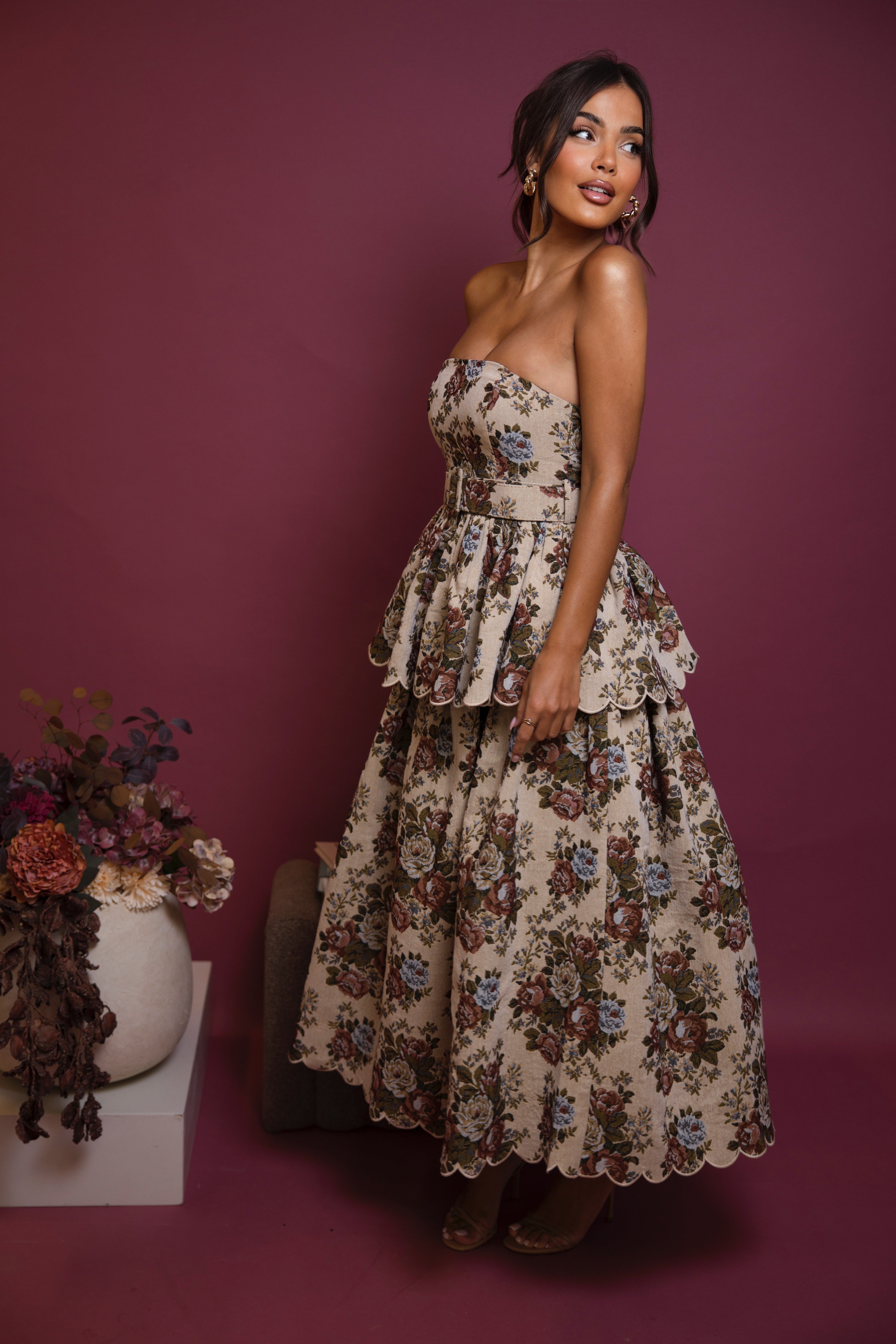 Amel Taupe Dress