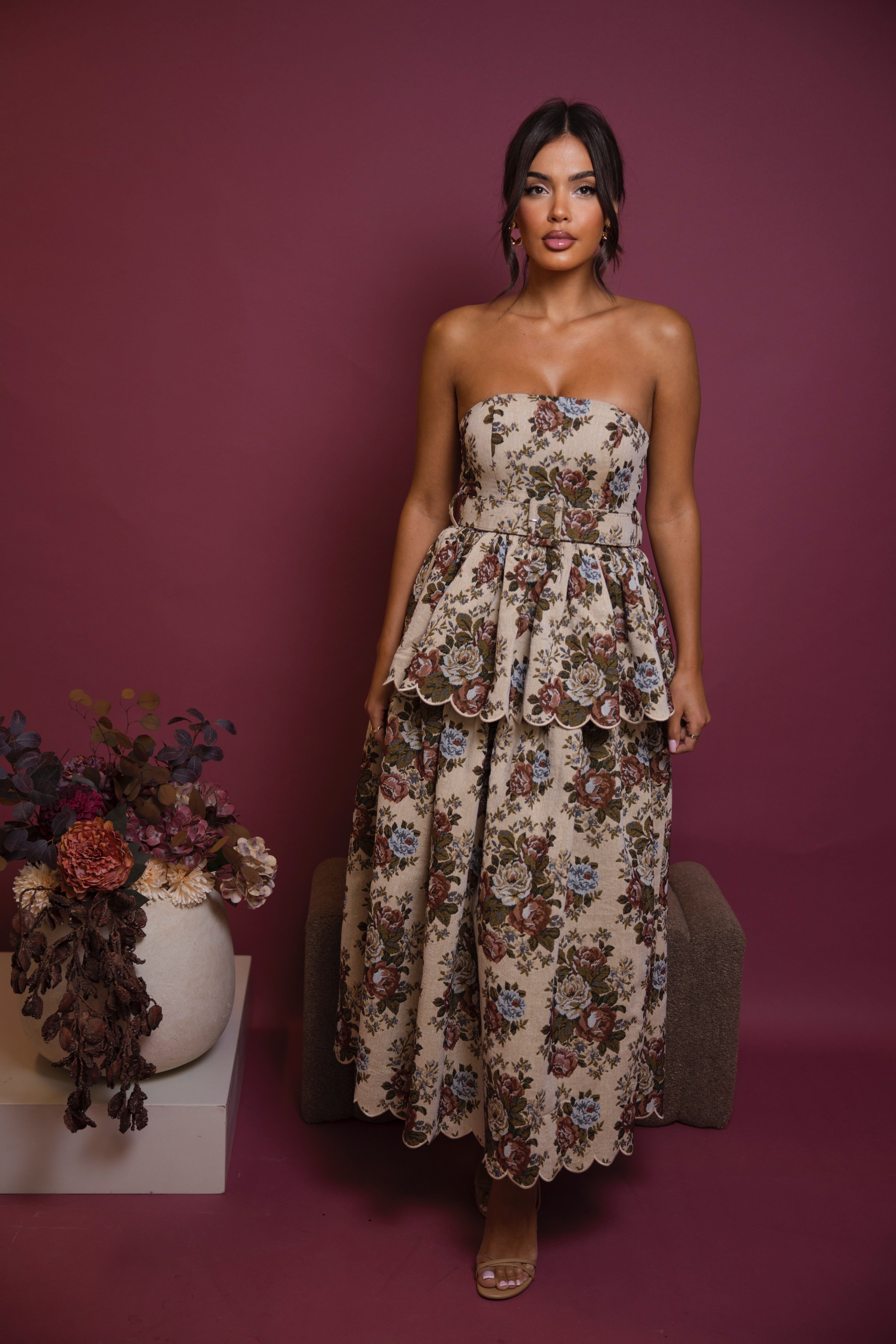 Amel Taupe Dress