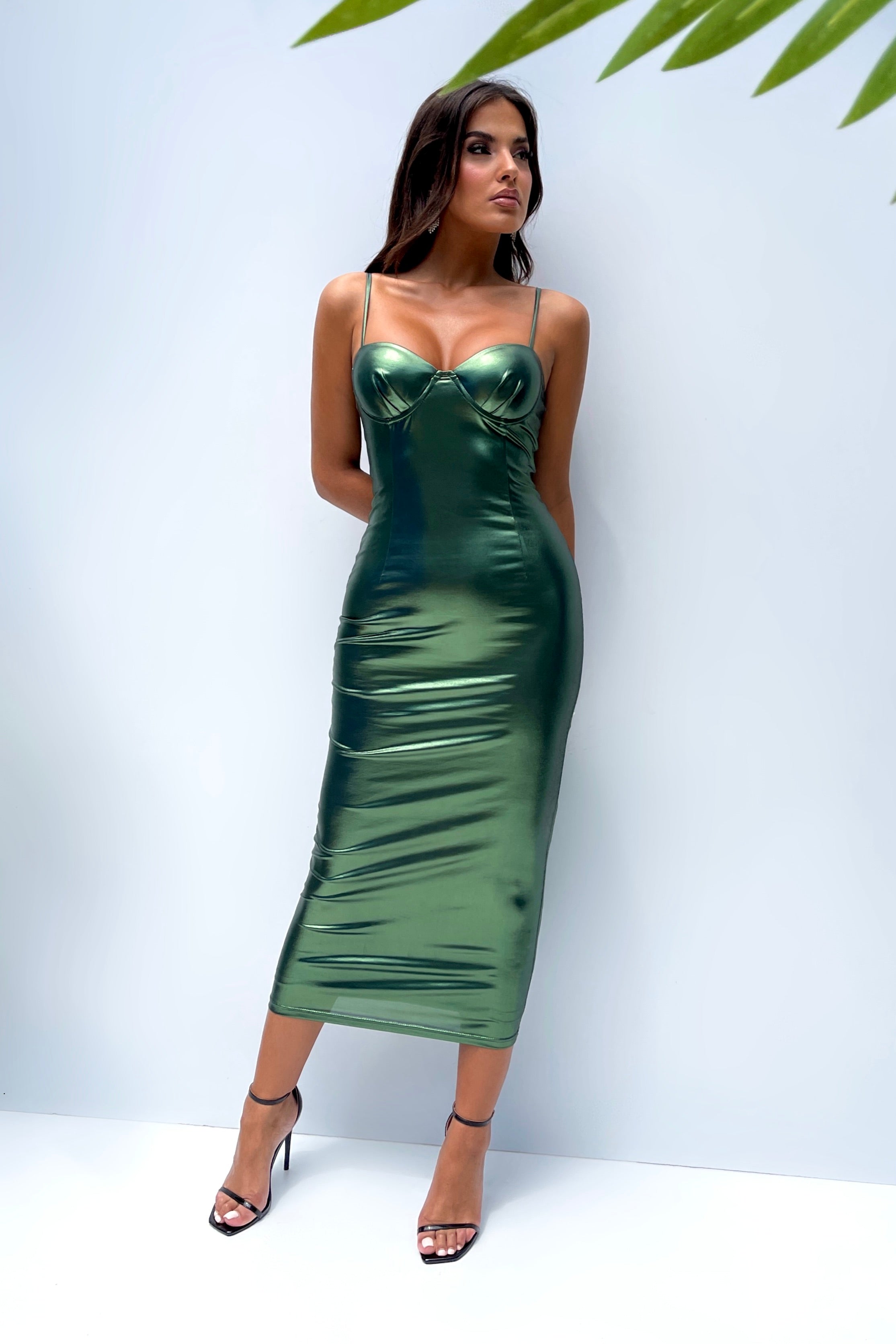 Avenie Emerald Dress