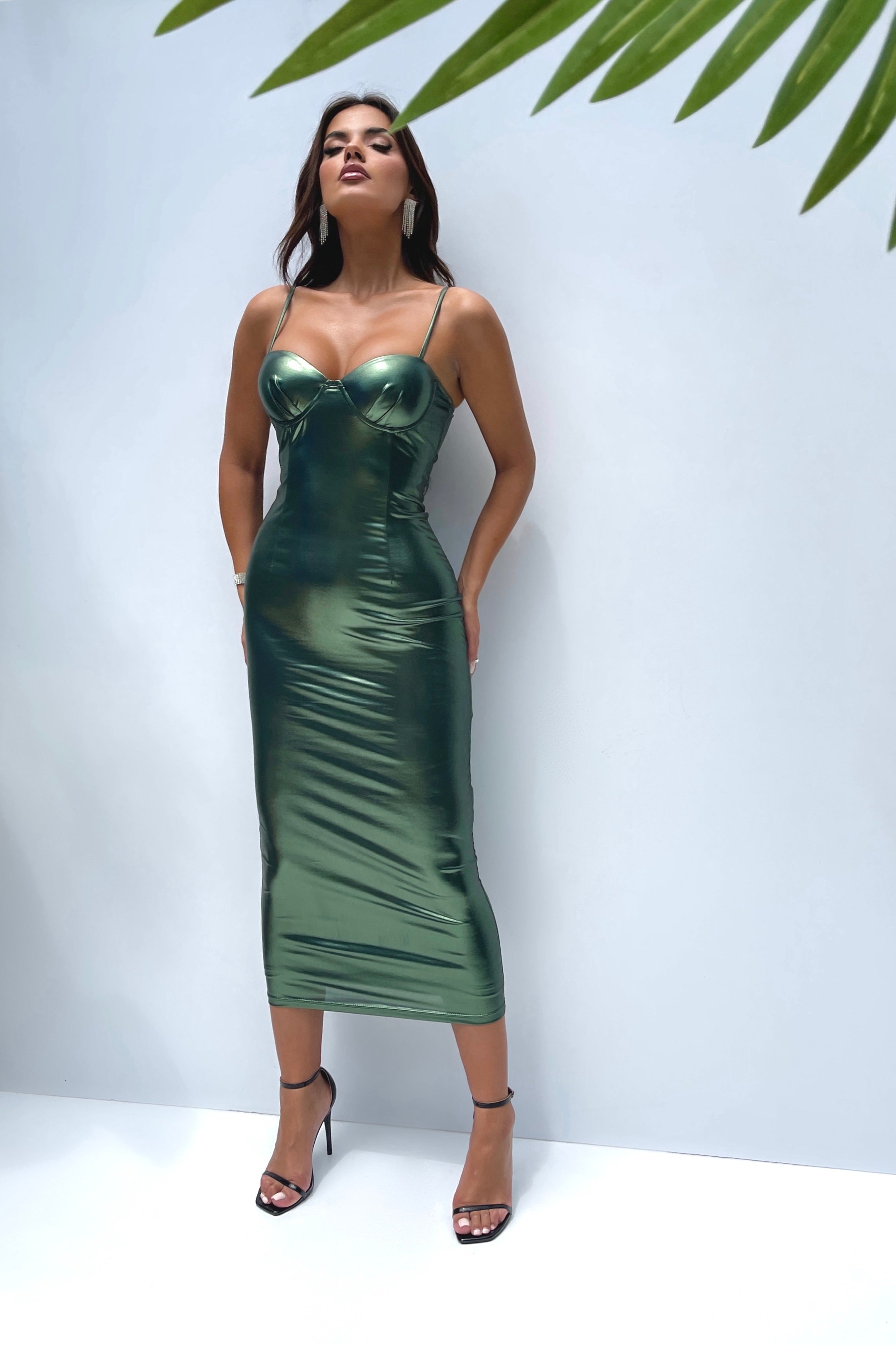 Avenie Emerald Dress