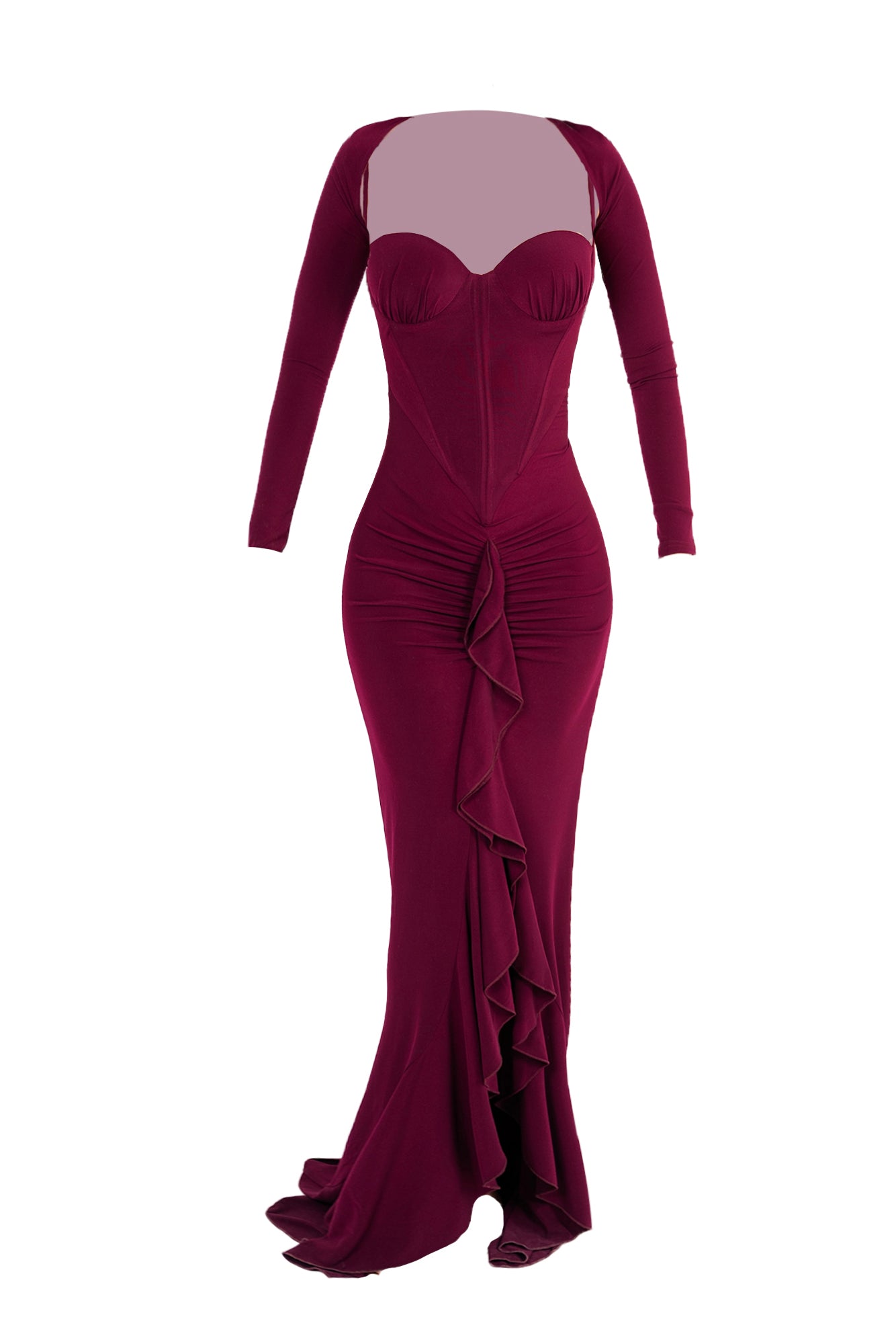 Avenna Wine Dress