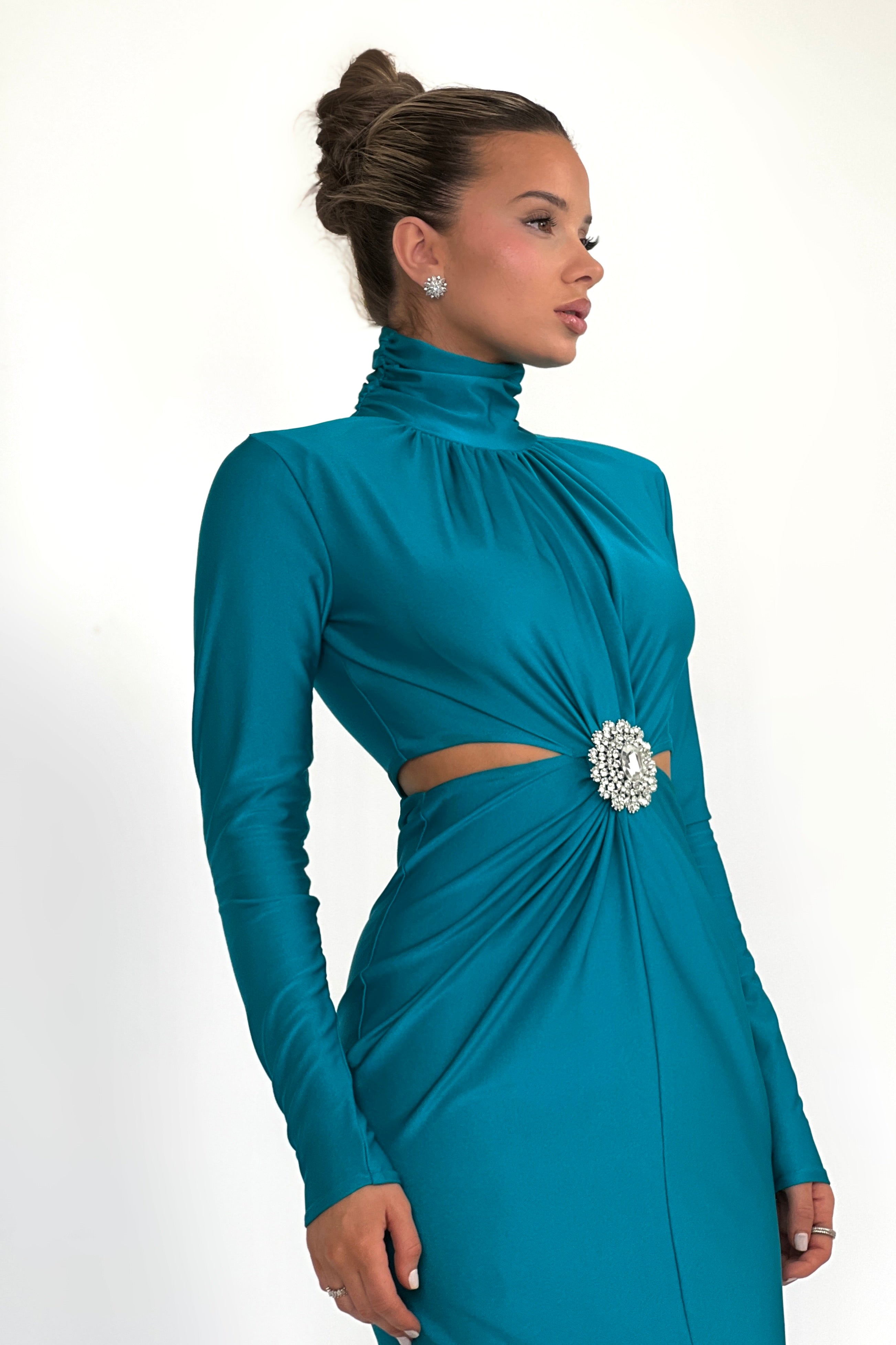 Cecilia Teal Dress