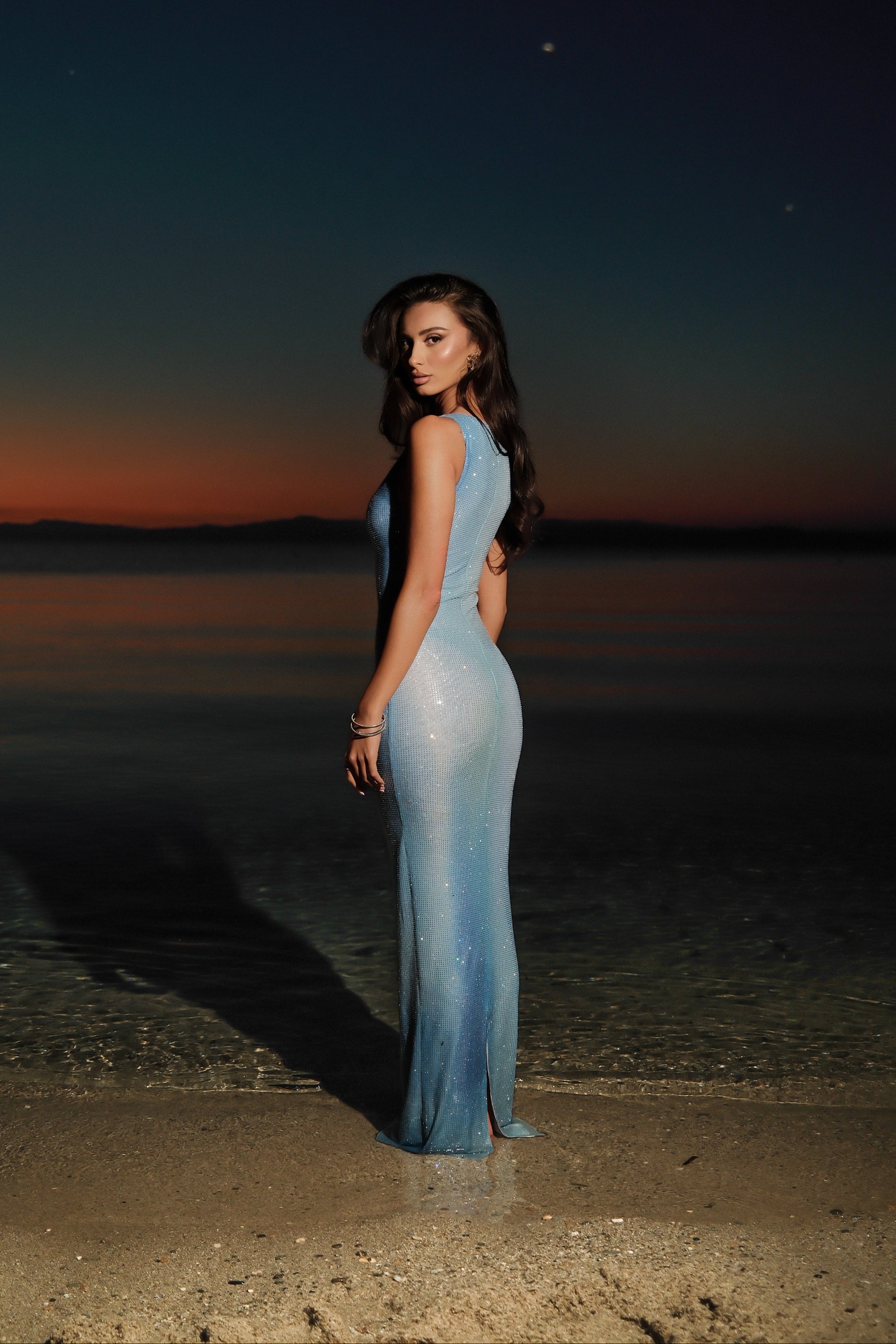 Elisona Ice Blue Dress