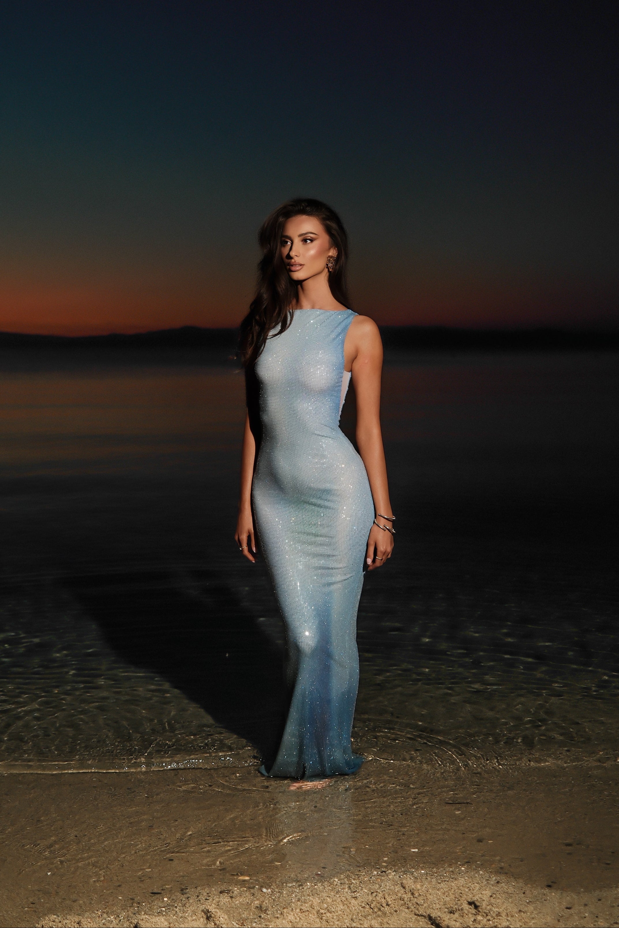 Elisona Ice Blue Dress