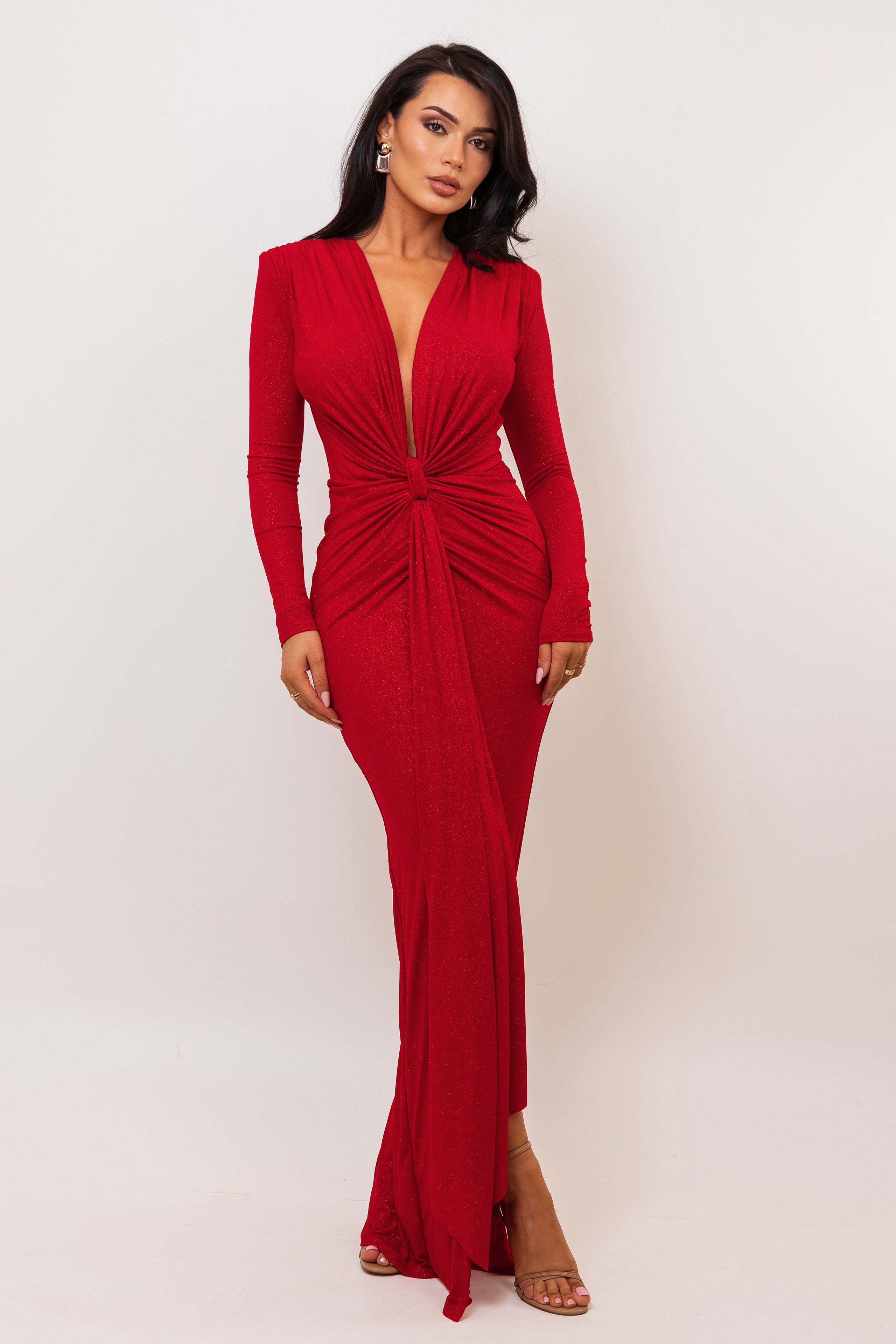 Elsa Red Glitter Dress