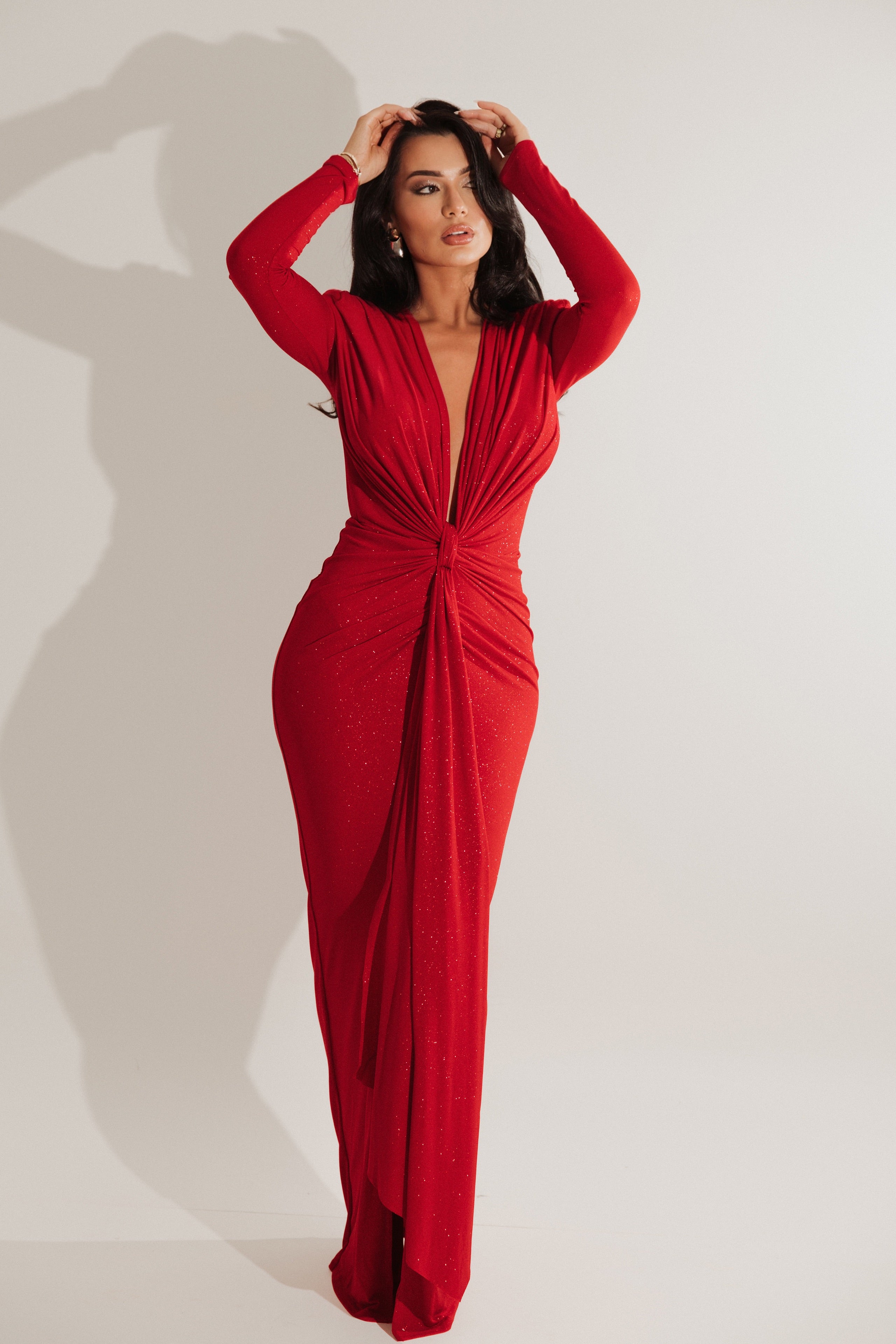 Elsa Red Glitter Dress