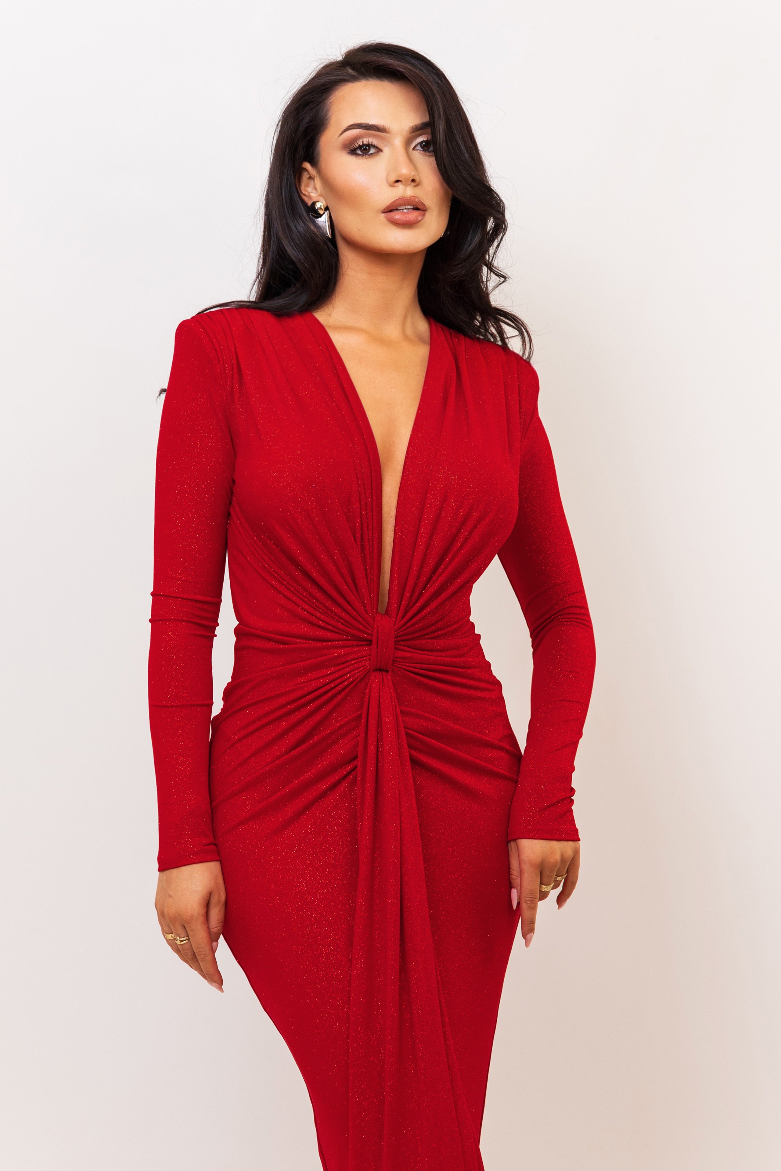 Elsa Red Glitter Dress