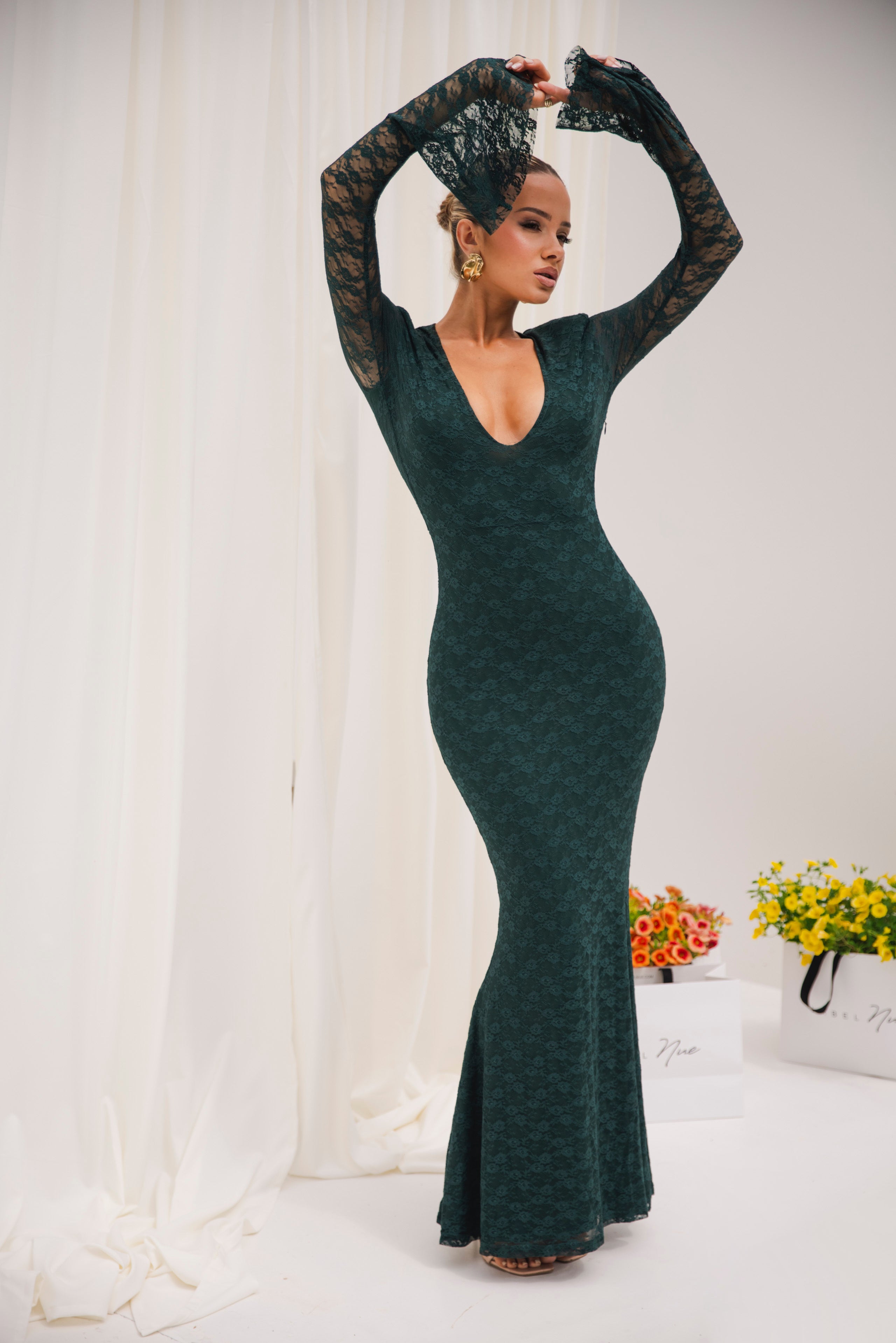 Emmelina Hunter Green Dress