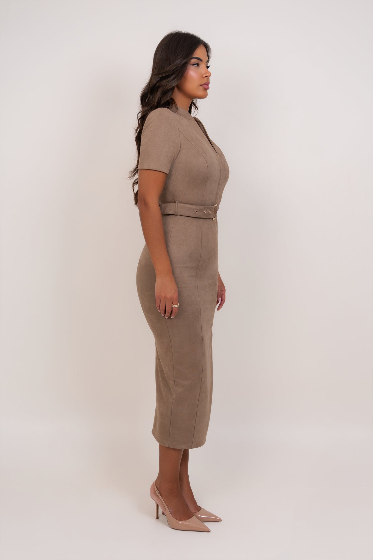 Erinda Taupe Dress