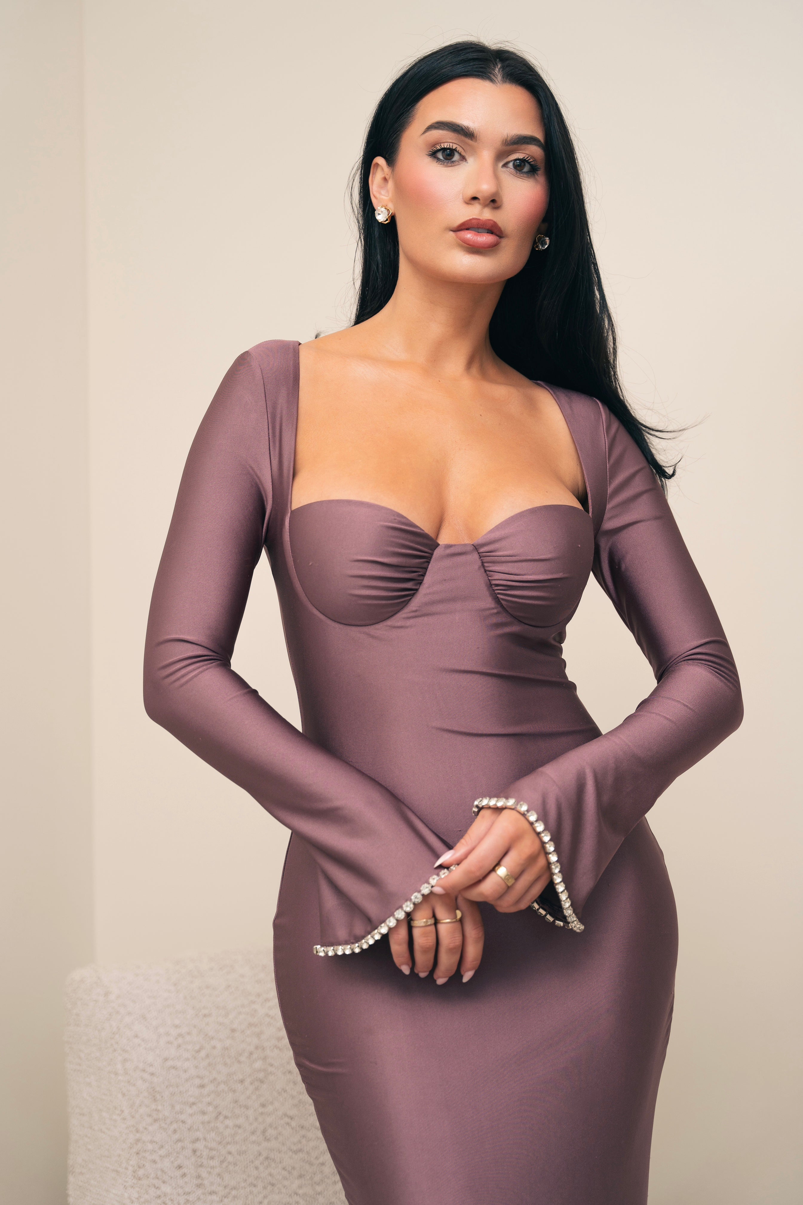 Romantic mauve gown