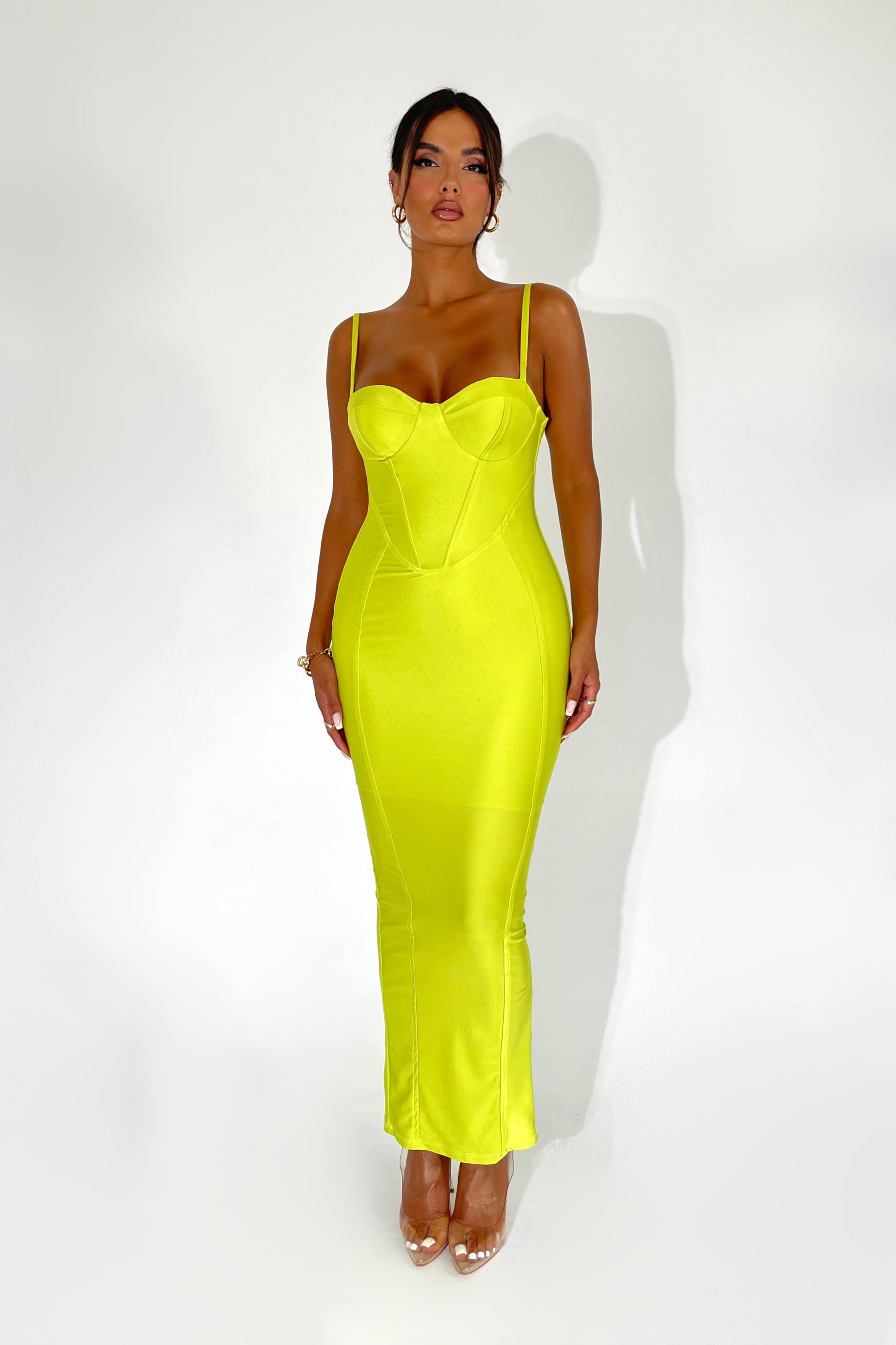 Elara Lime Dress