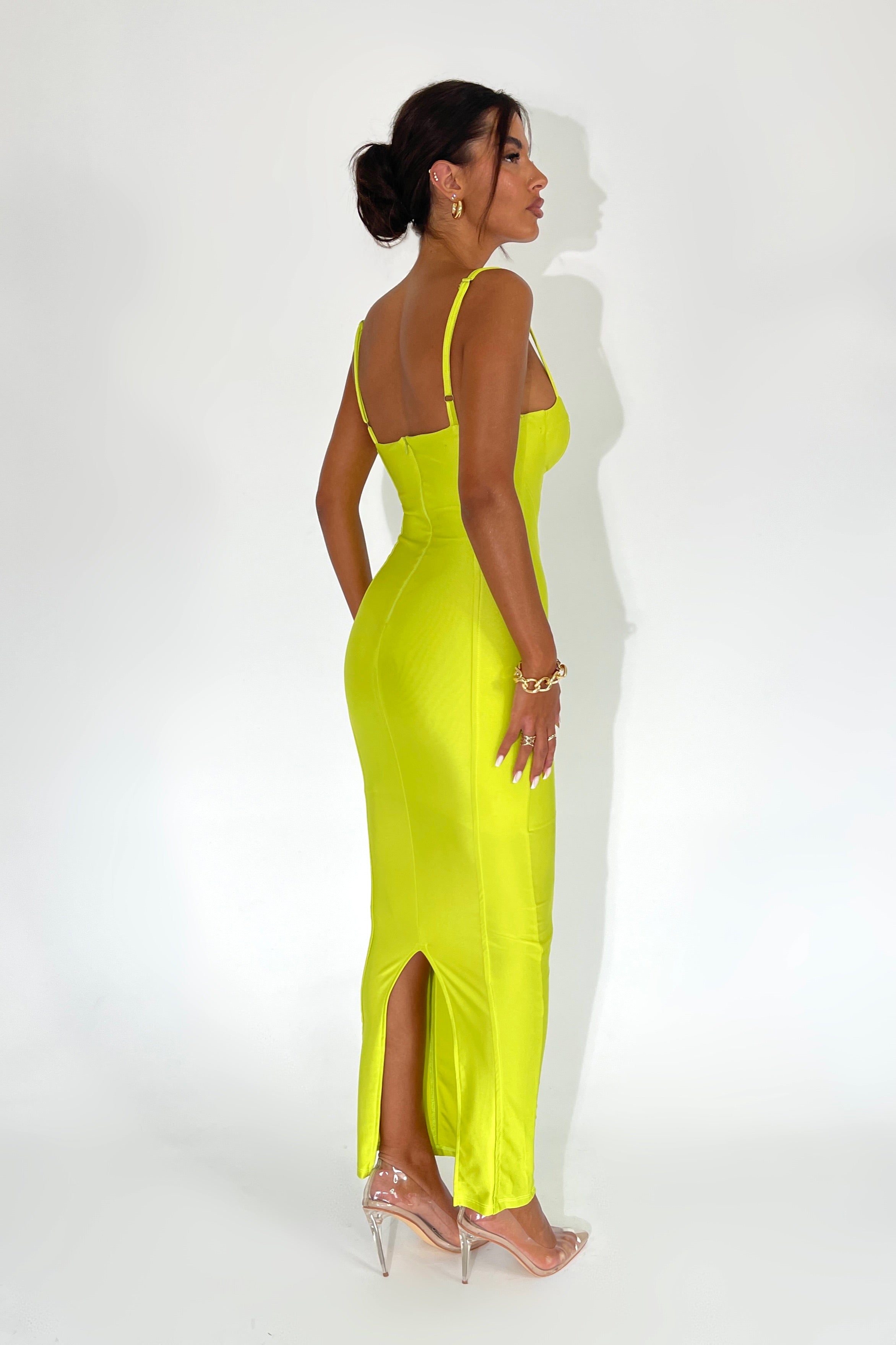 Elara Lime Dress