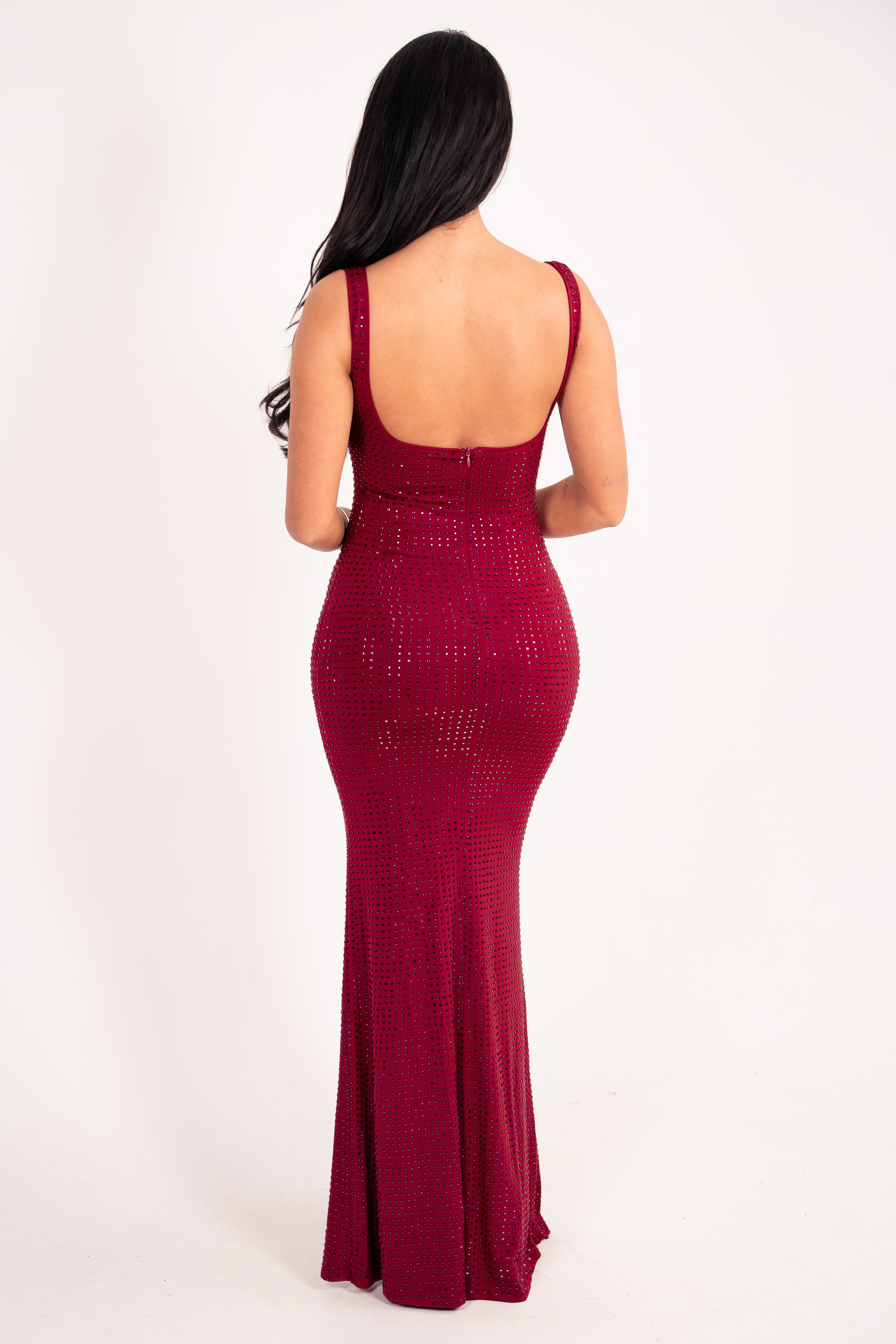 Dalina Maroon Dress