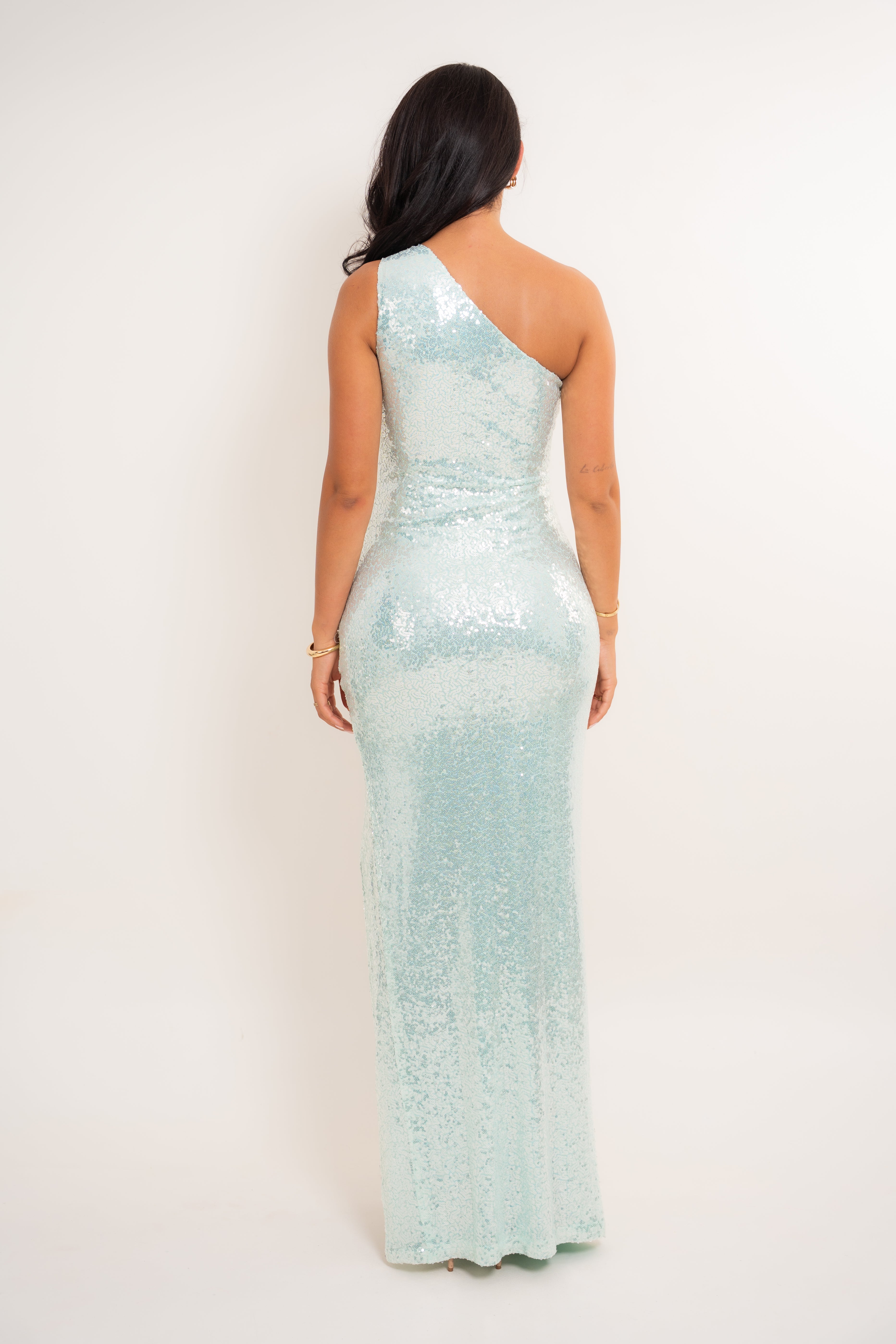 Jennie Sequin Pistachio Dress