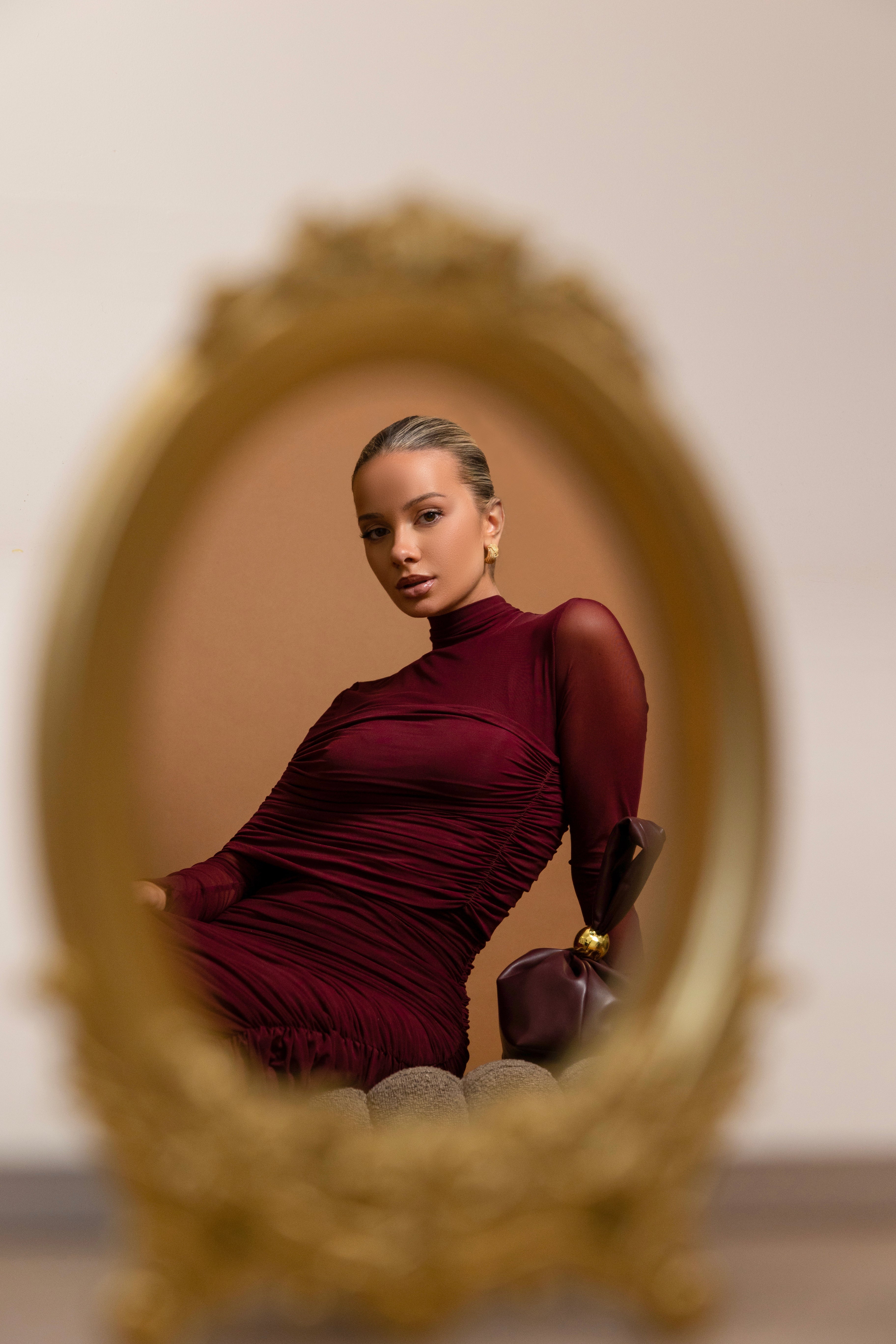 Lini Burgundy Dress