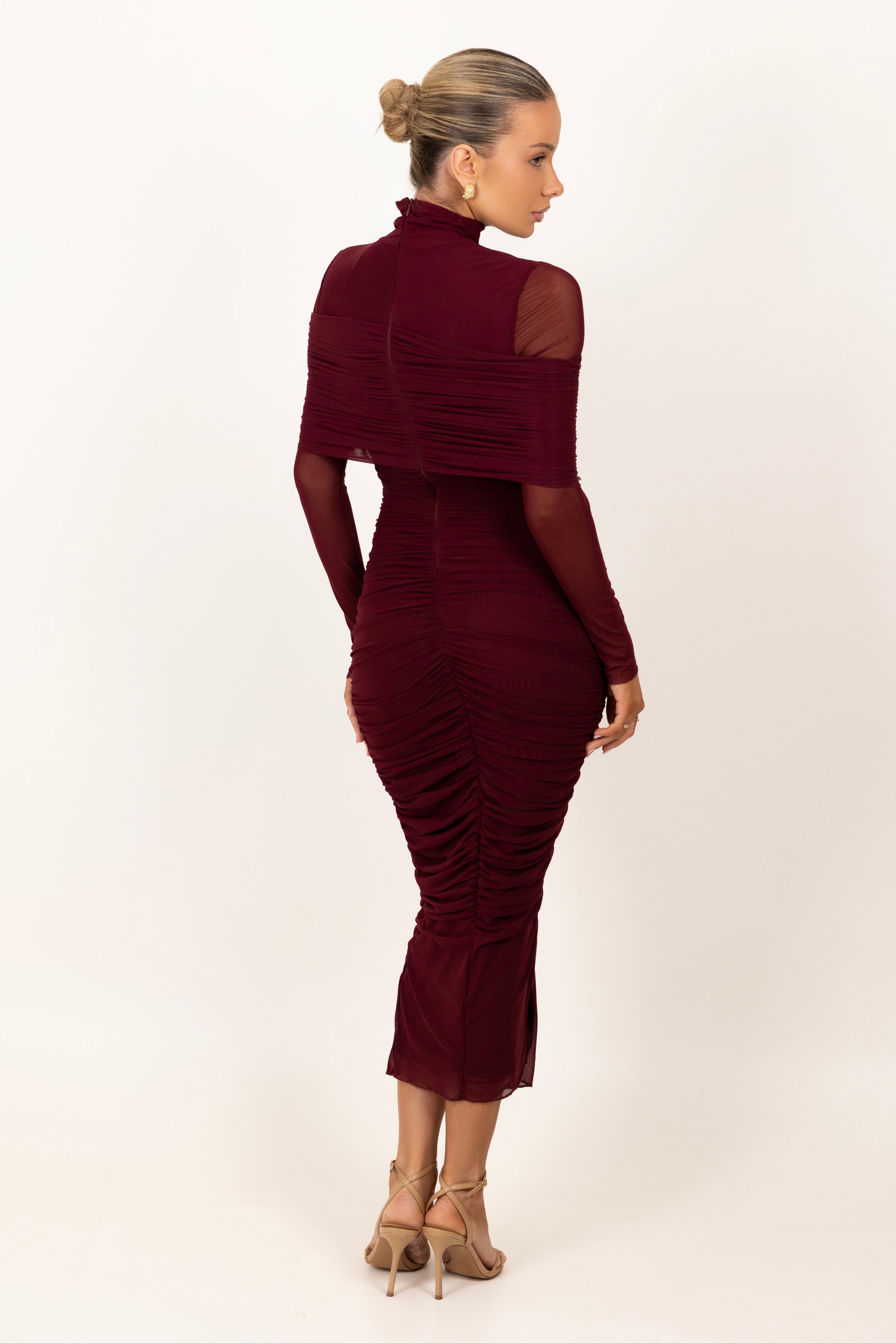 Lini Burgundy Dress