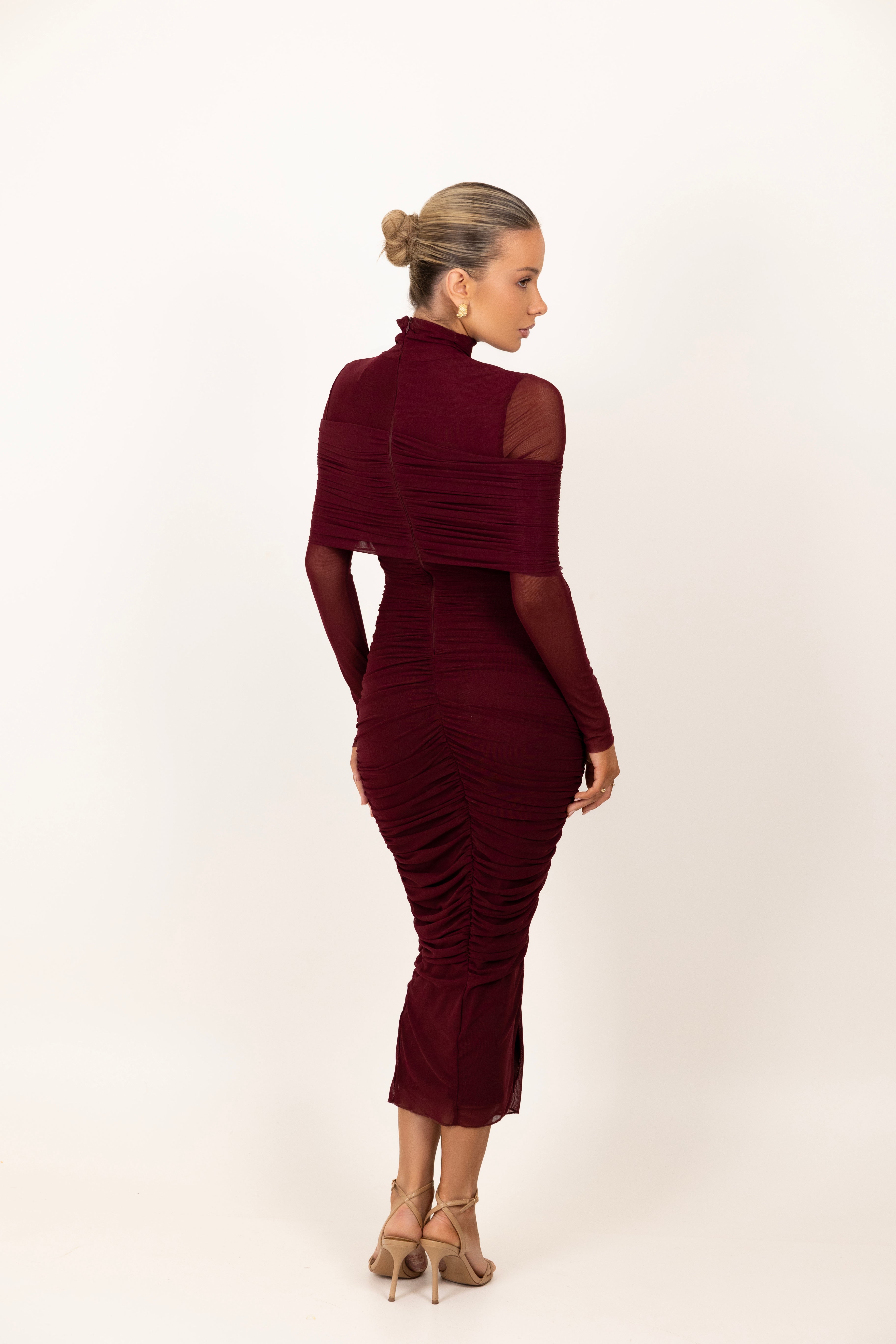 Lini Burgundy Dress