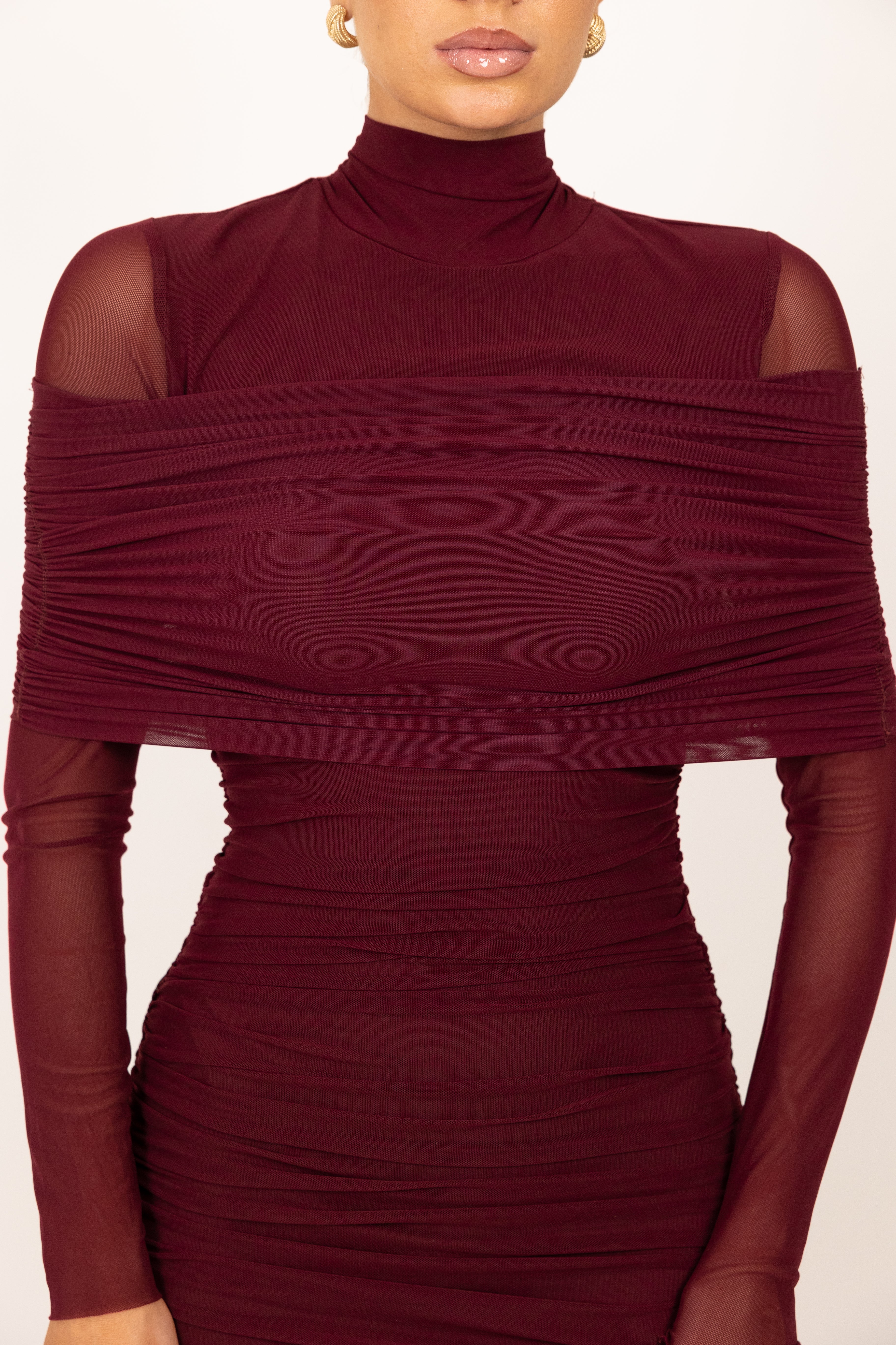 Lini Burgundy Dress