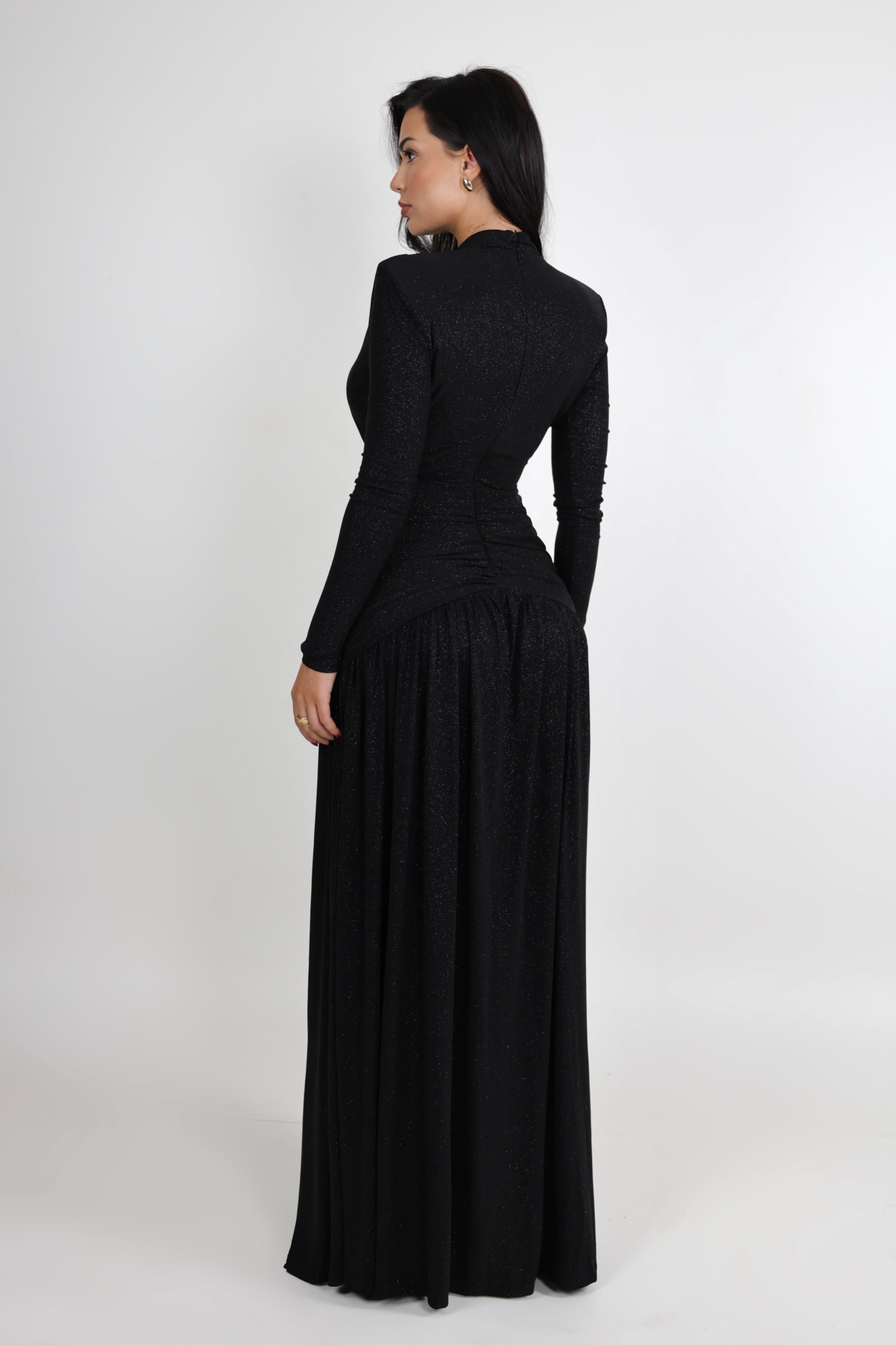 Lola Black Glitter Dress